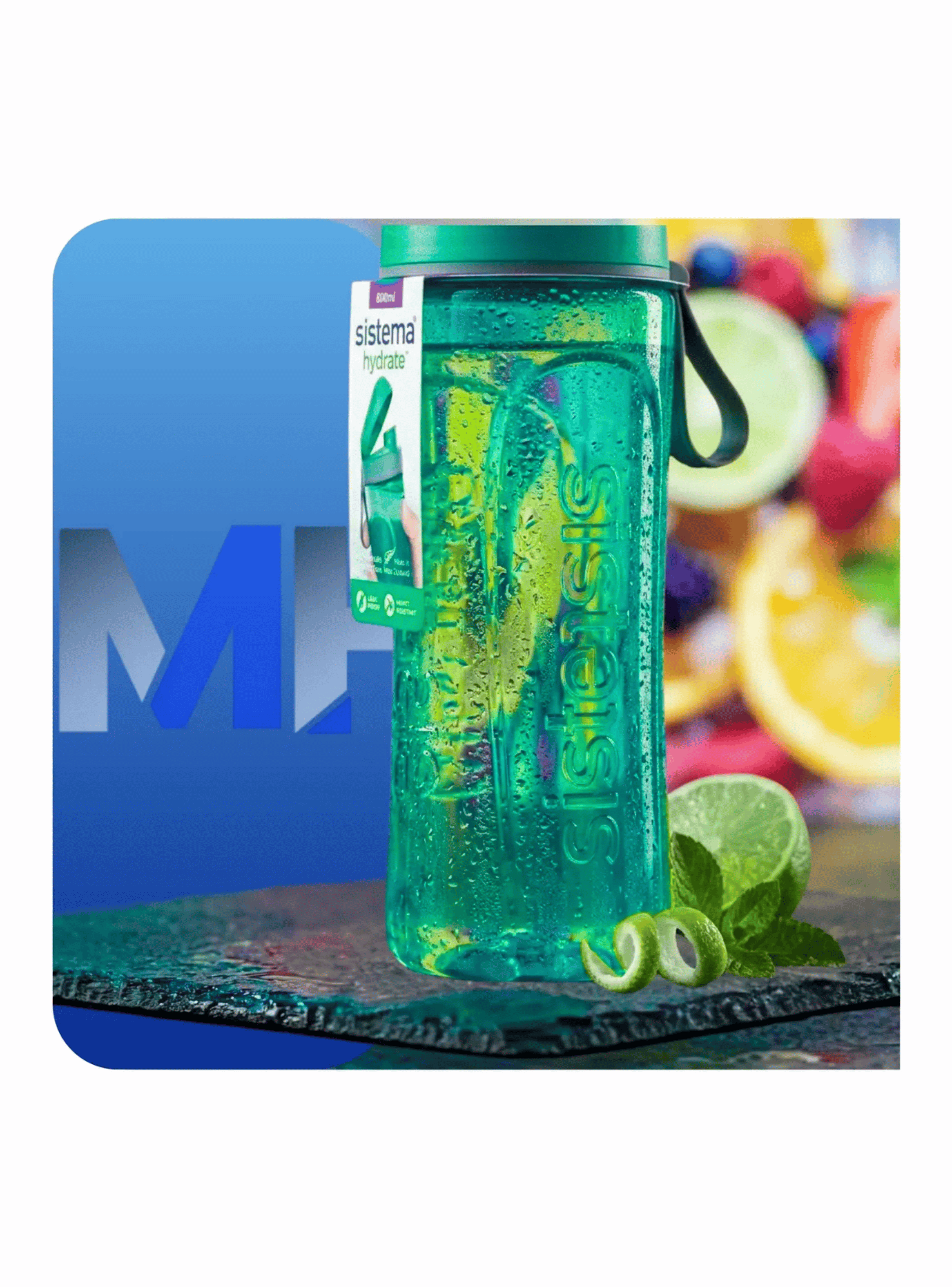 Botella De Agua Sistema Swift 600ml Reutilizable Libre Bpa Verde-2
