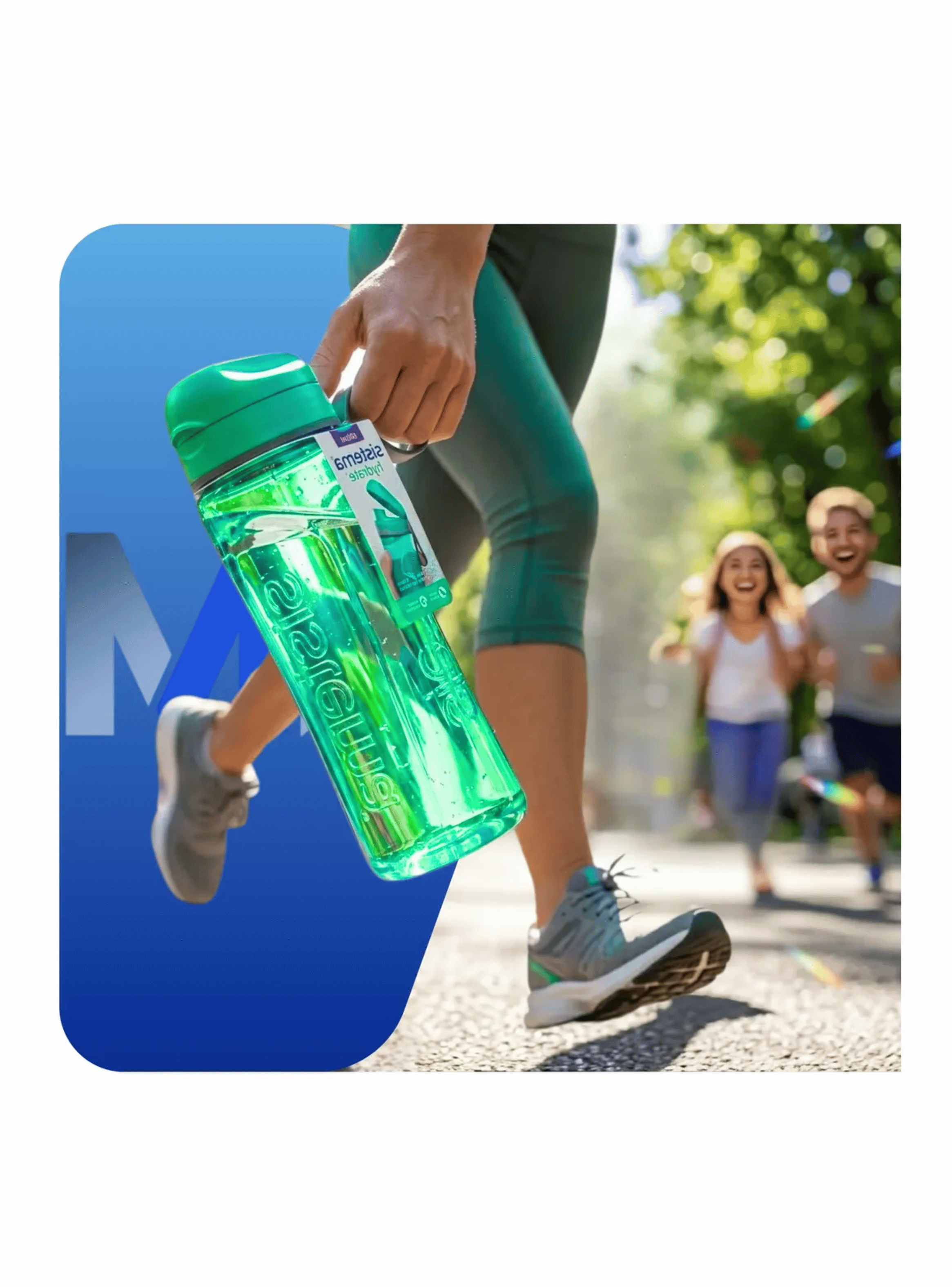 Botella De Agua Sistema Swift 600ml Reutilizable Libre Bpa Verde-3