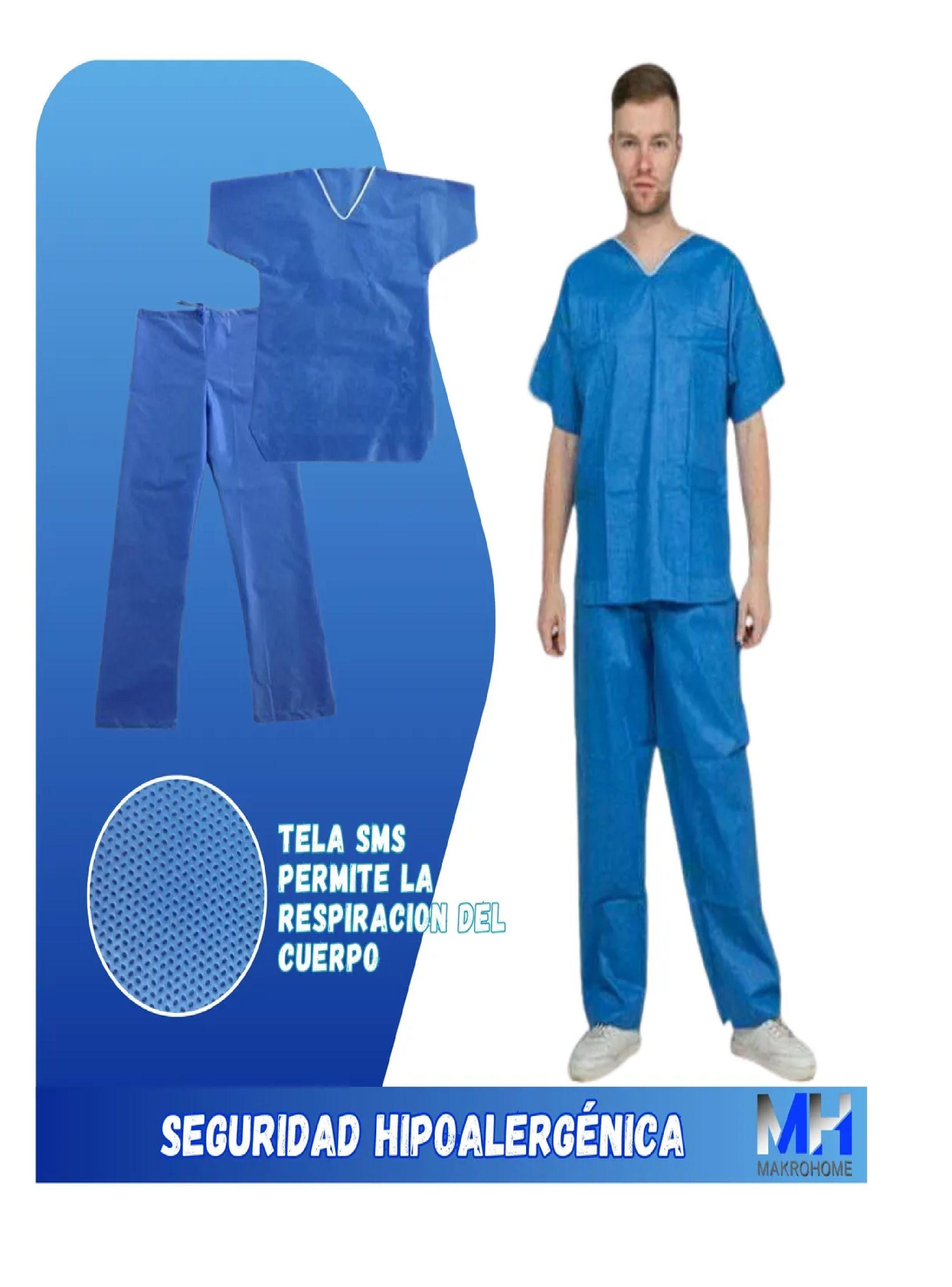 Traje Medico Desechable Ambo Sms Pack X 10 Camisa + Pantalon-4