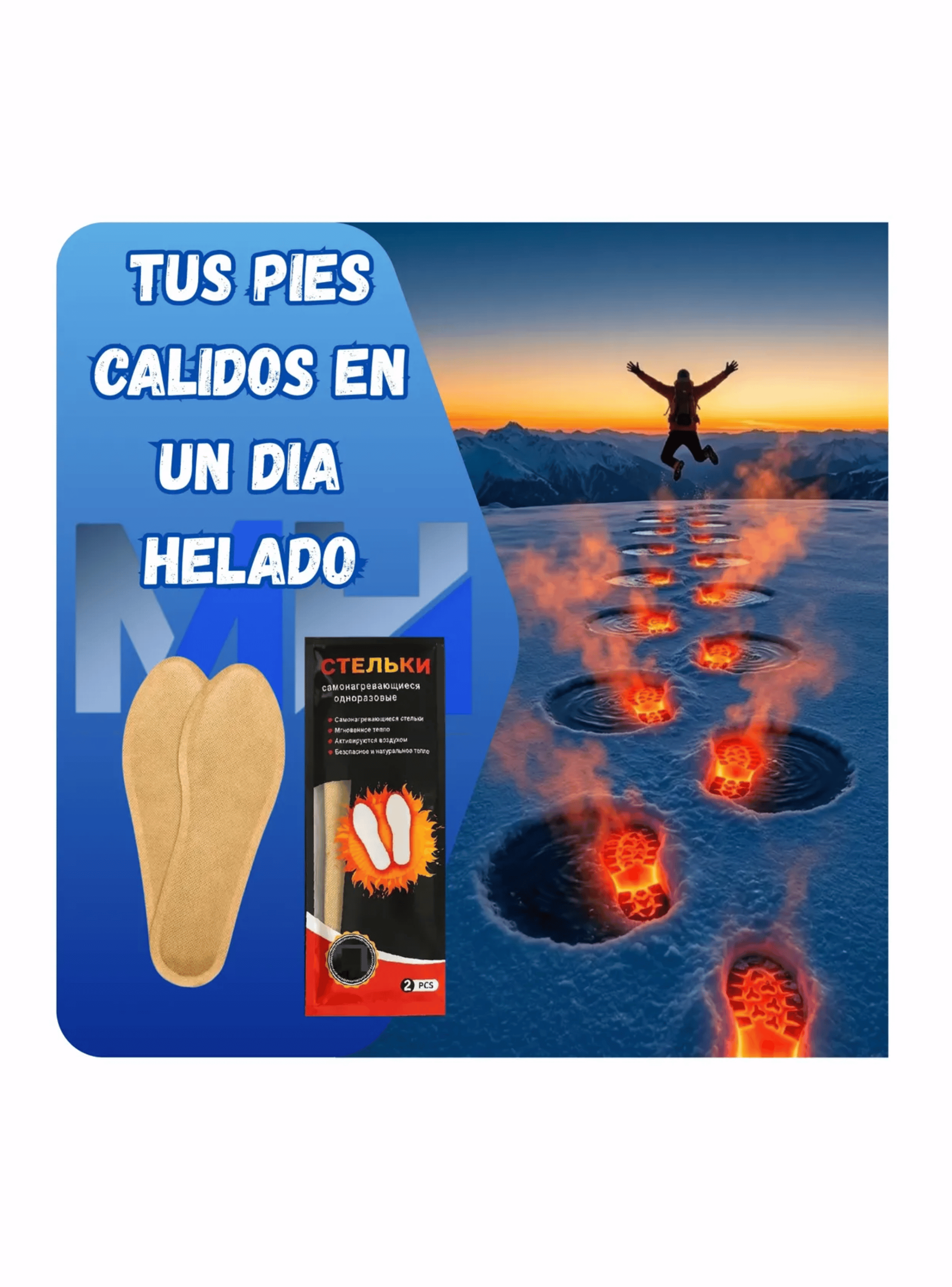 Pack 12 Plantillas Termicas Autocalentables Pies Frio Outdoo 25cm 40 43-5
