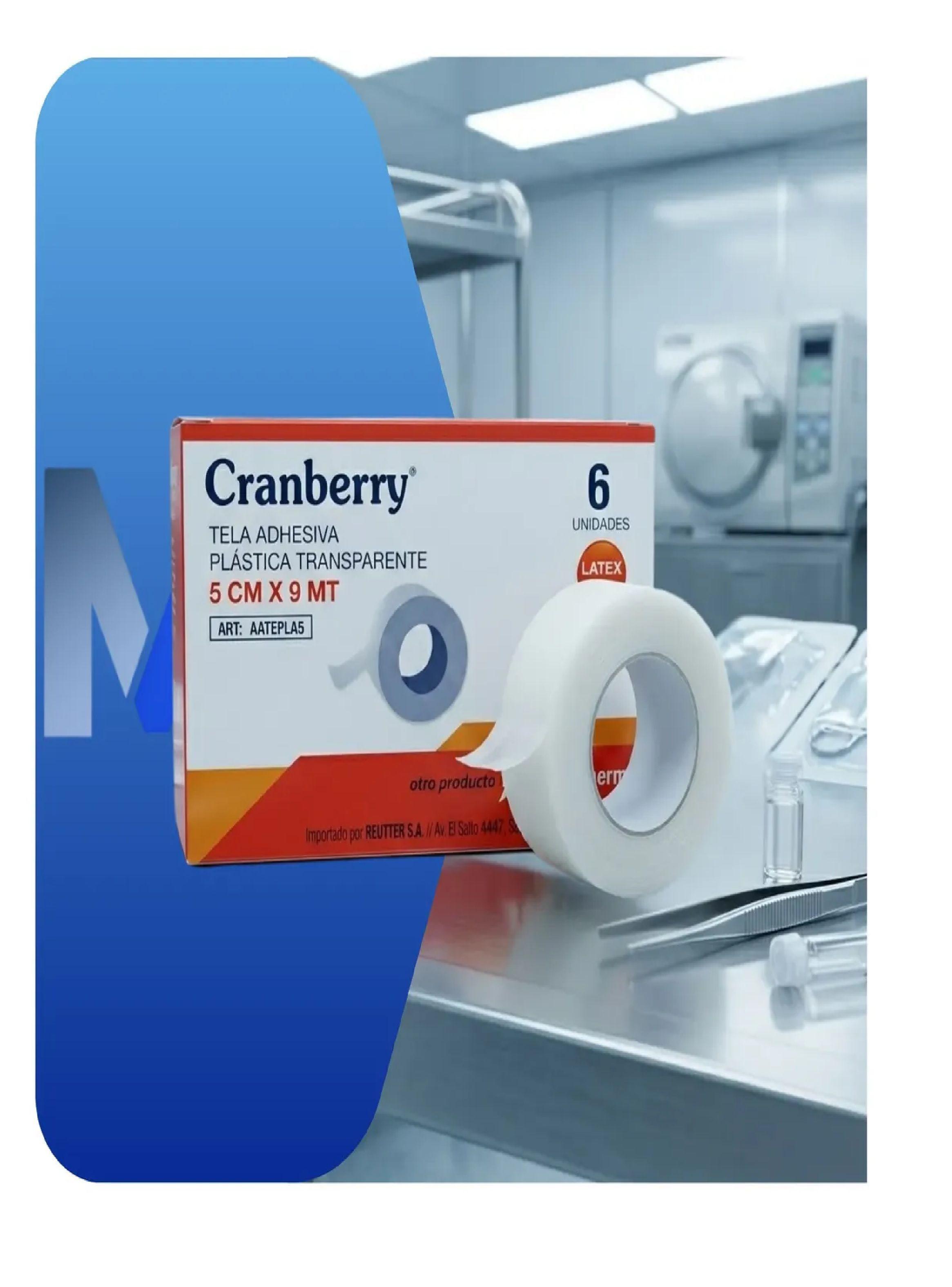 Tela Adhesiva Plástica Transpore 5cm X 9m Cranberry Caja X6-2