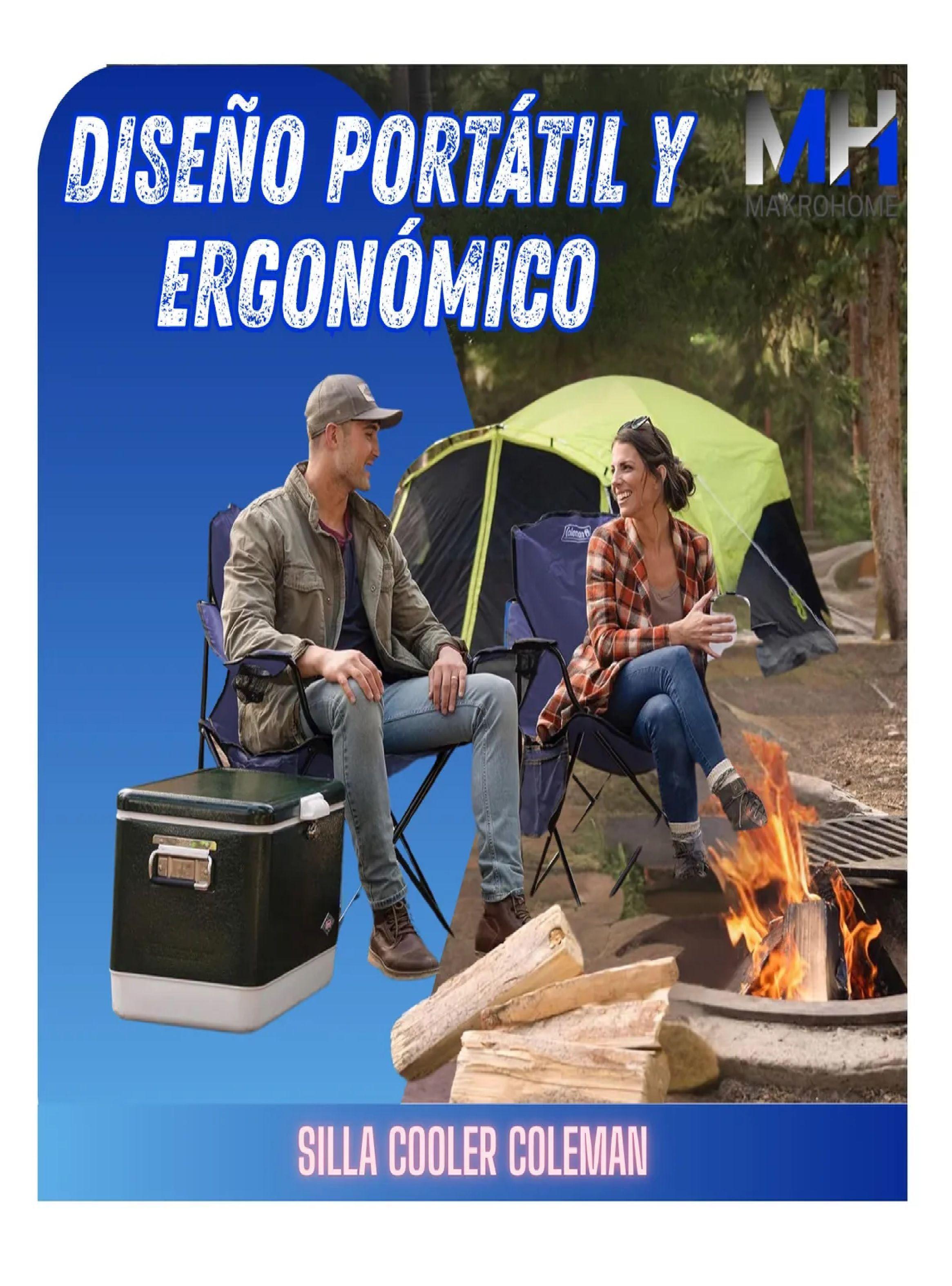 Silla De Camping Coleman Con Cooler Integrado 4 Latas-3