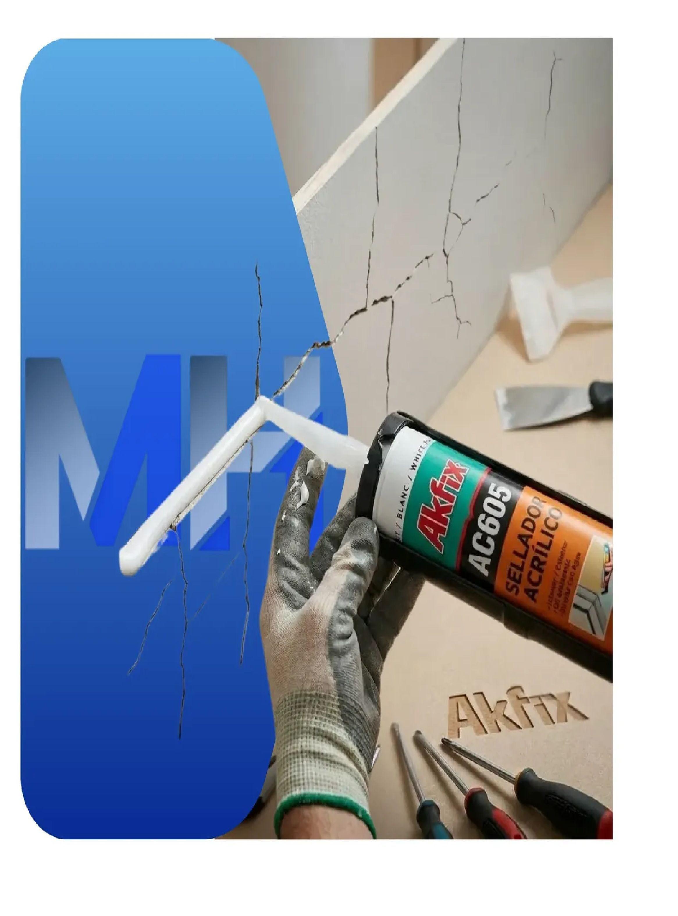 Masilla Acrilica Akfix Ac605 Pack 24 Sellador Grietas Y Muro-2