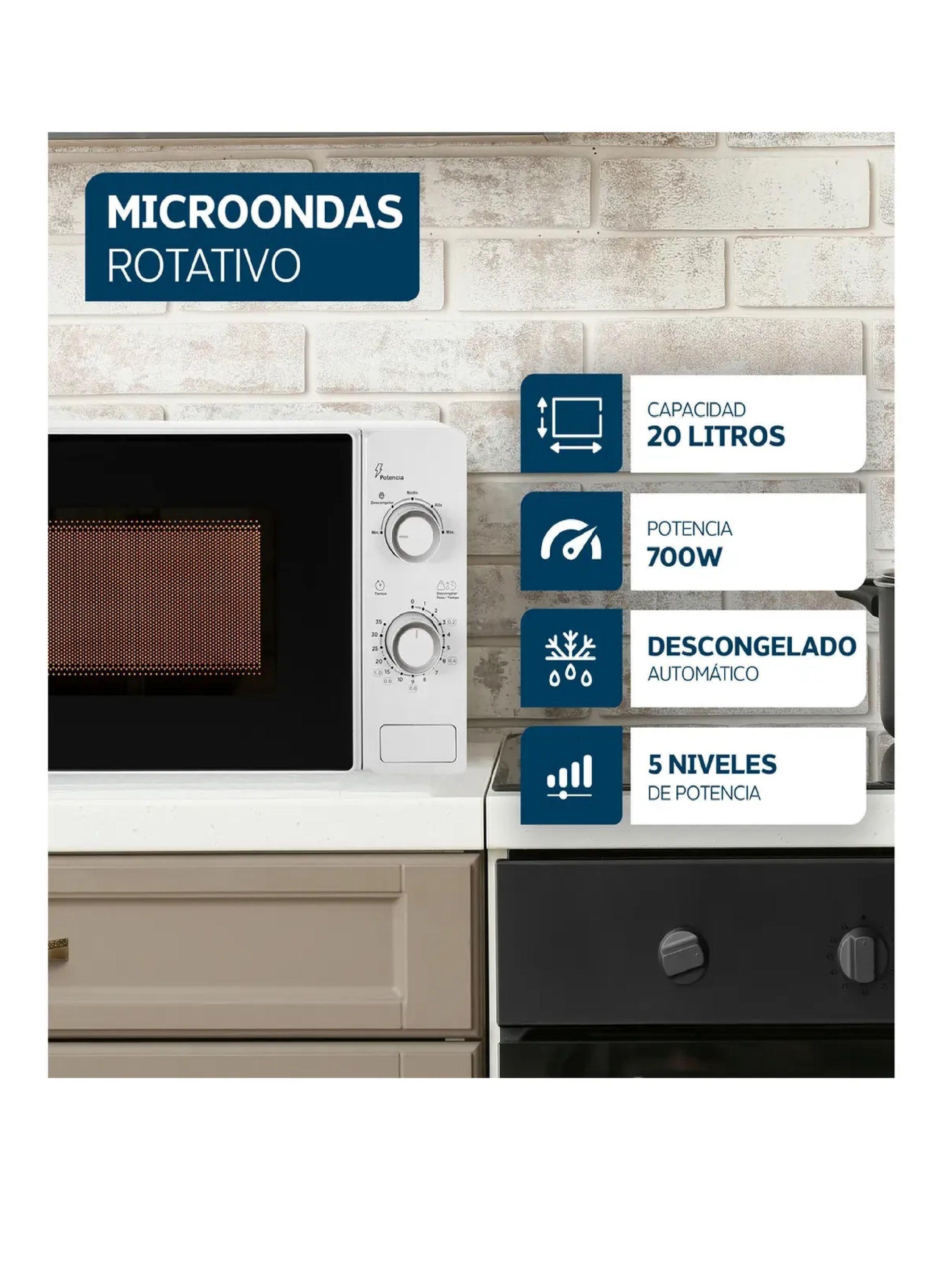 Microondas Mecanico Nex Microondas 20l 1200w 5 Potencias-4