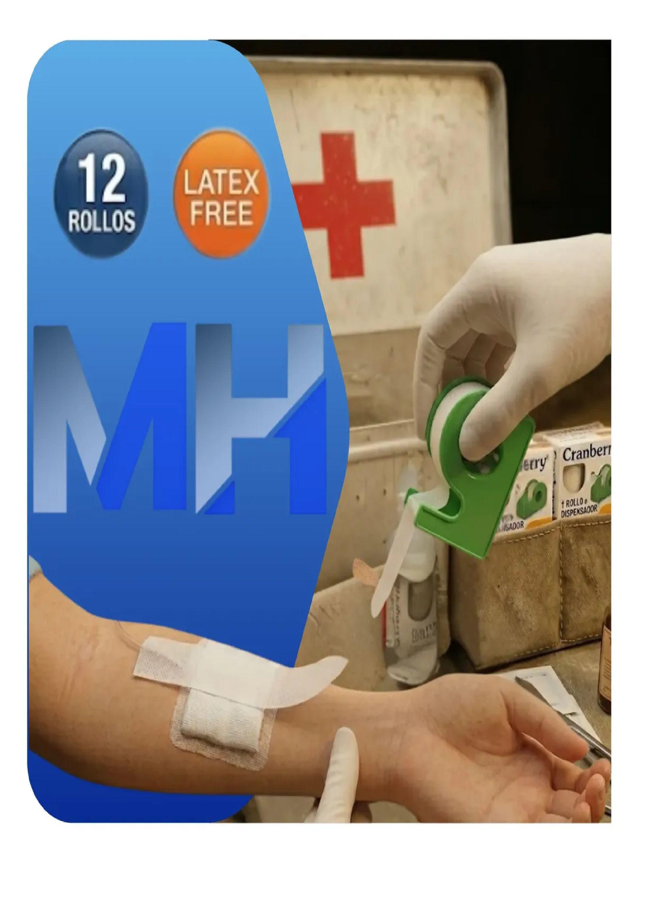 Tela Adhesiva Microporosa 2,5cm Con Dispensador Pack X12-3