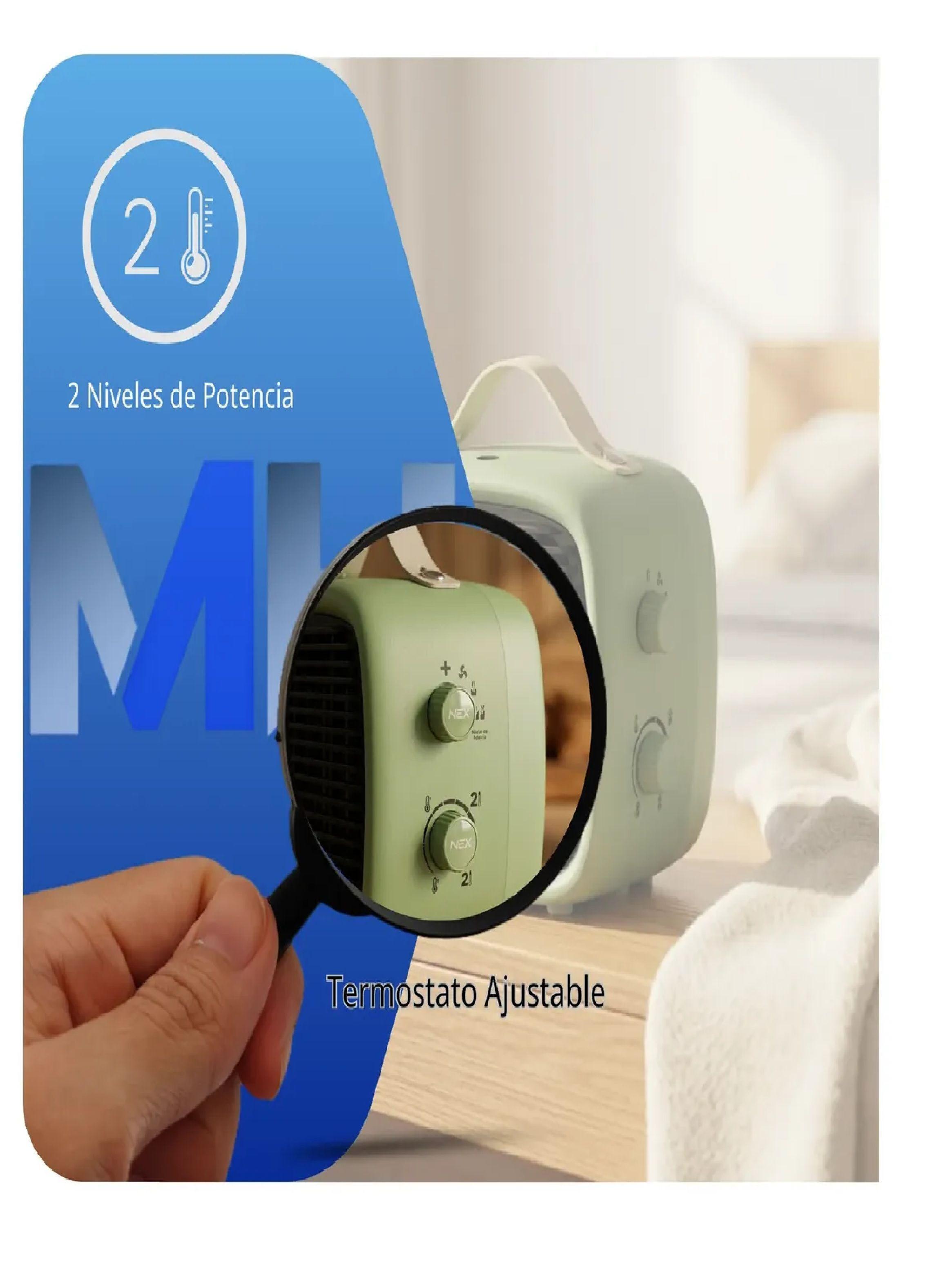 Calefactor Termoventilador Ceramico Nex Compacto Antivuelco-1