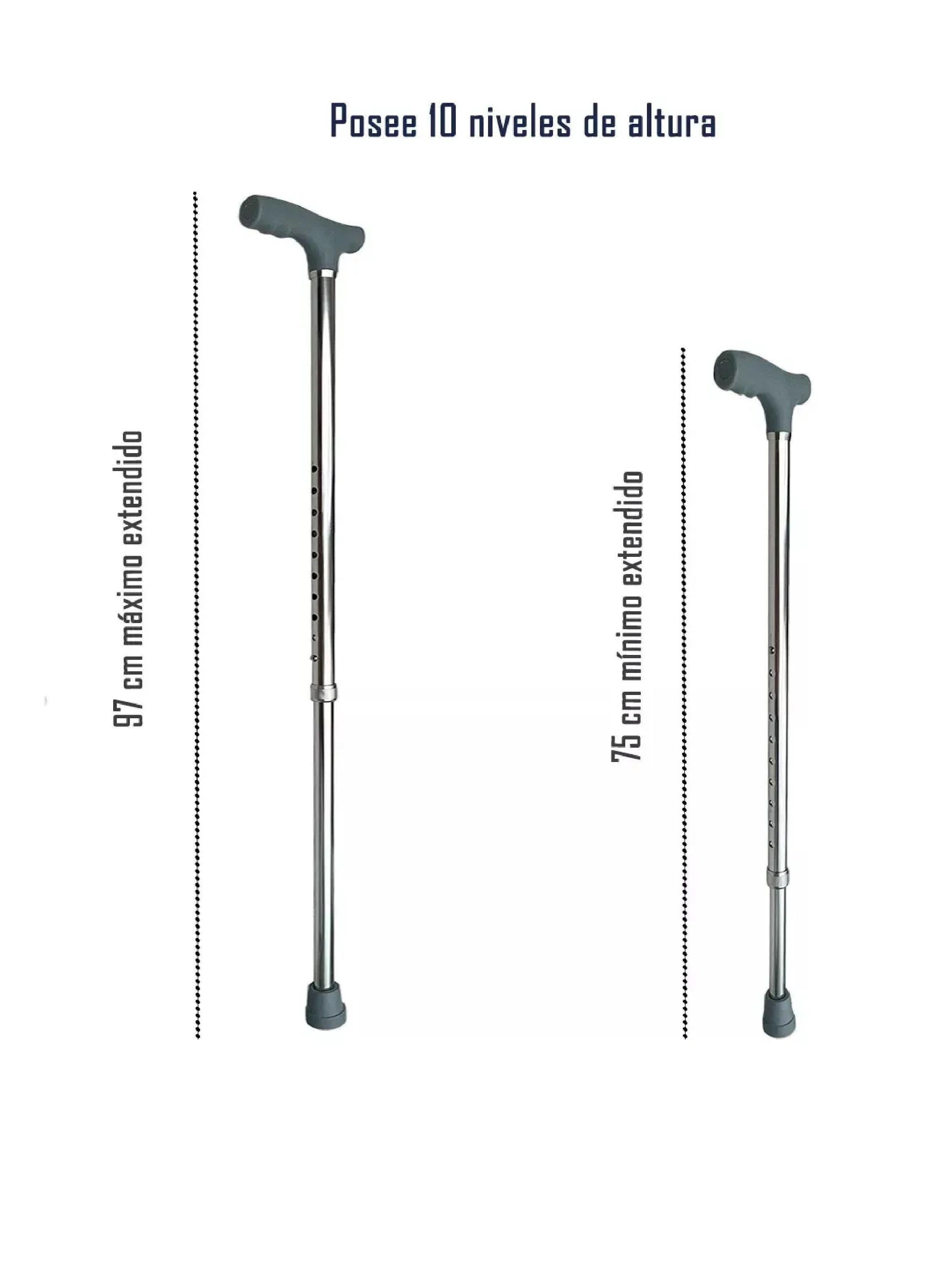 Bastón Muleta En Forma De T Liviano Regulable 73-96cm-1