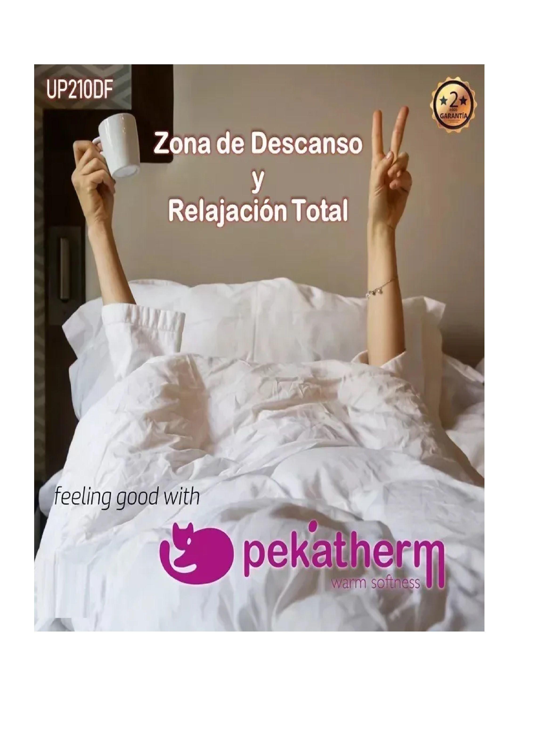 Calientacama 2 Plazas Pekatherm Doble Alta Gama Lavable-3