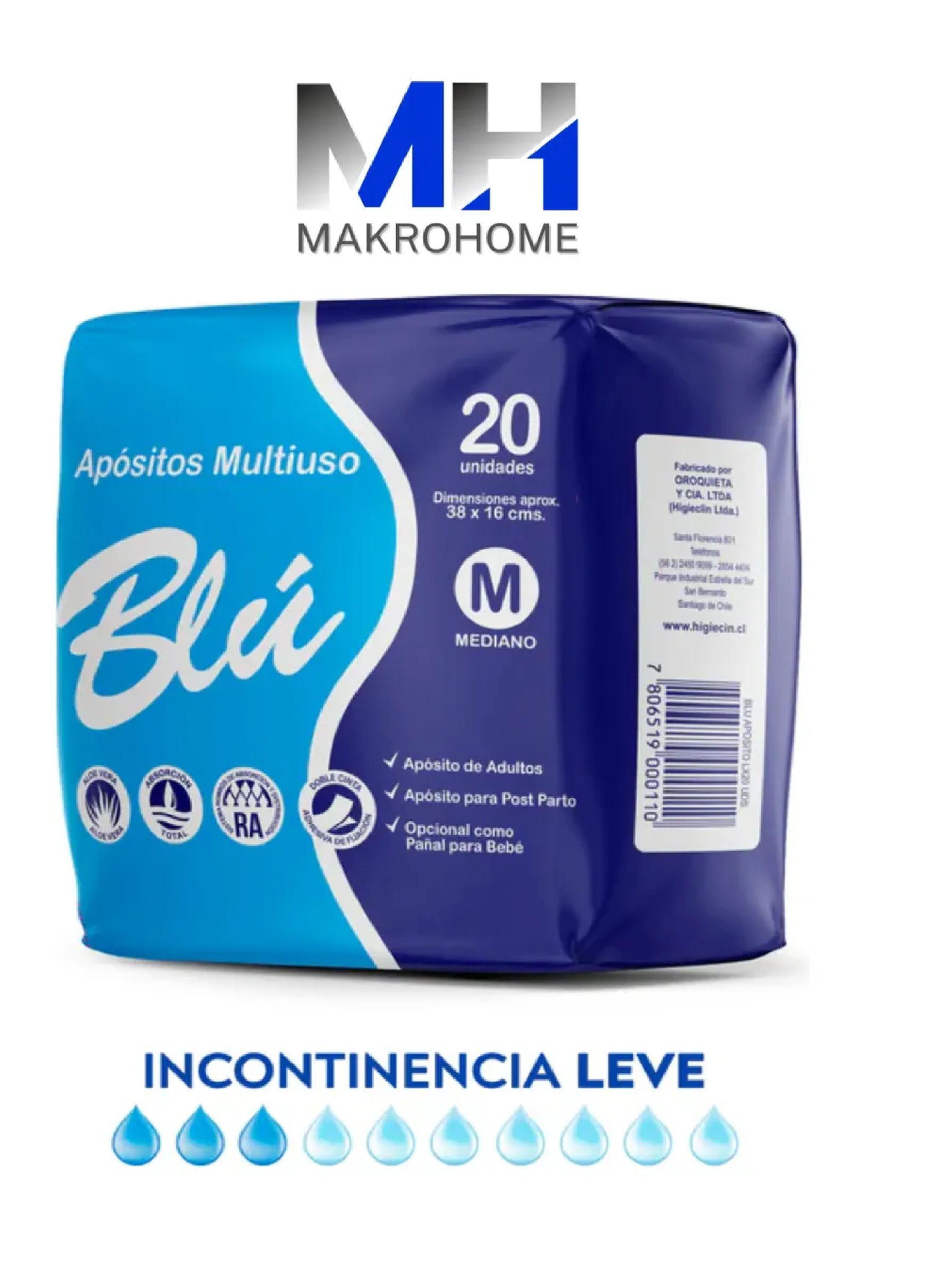 Apositos Blu Incontinencia Leve 20 Und. Proteccion Discreta-4