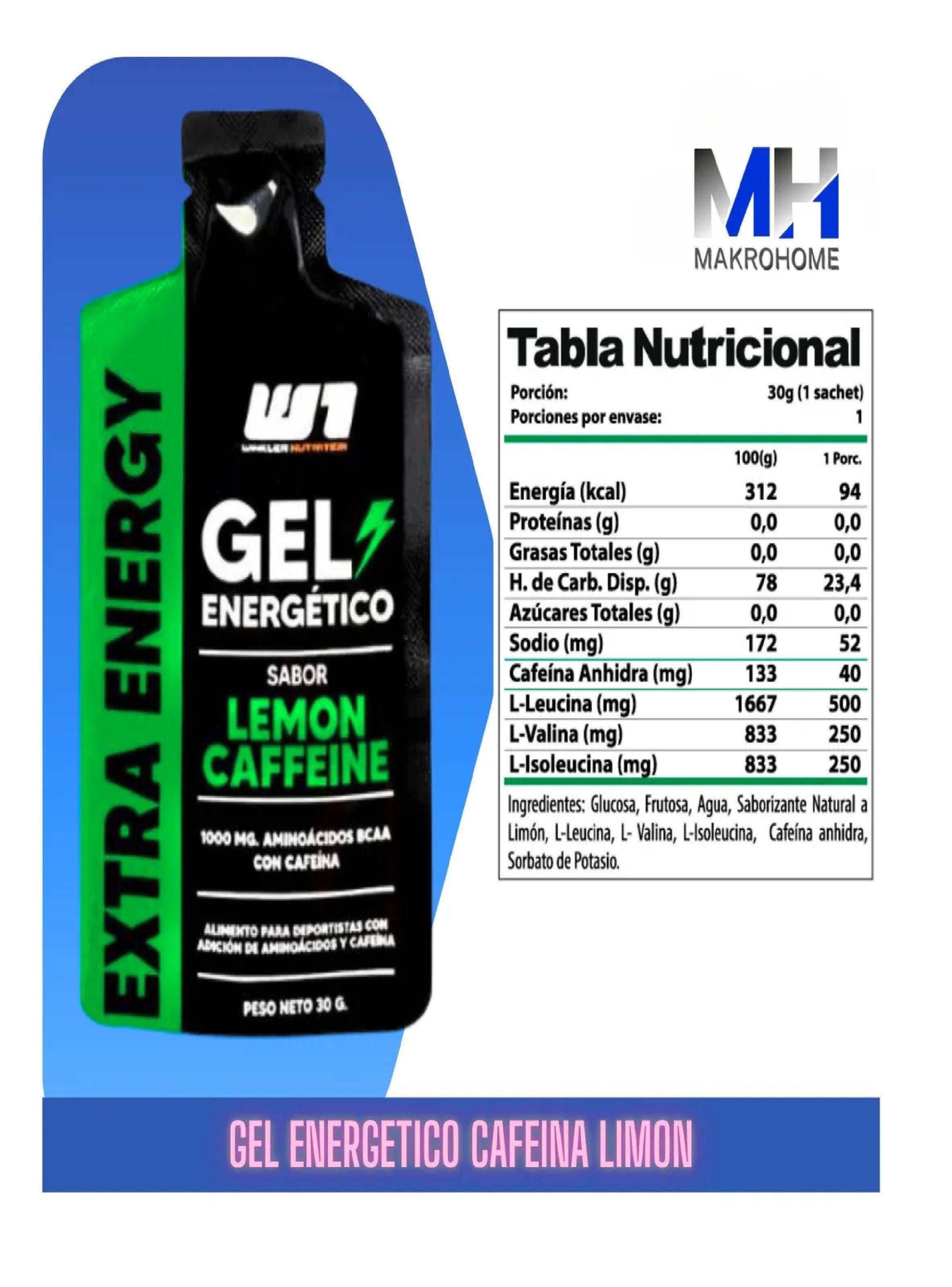 Gel Energetico X 24 Unidades Winkler Sabor Limón Cafeína-4