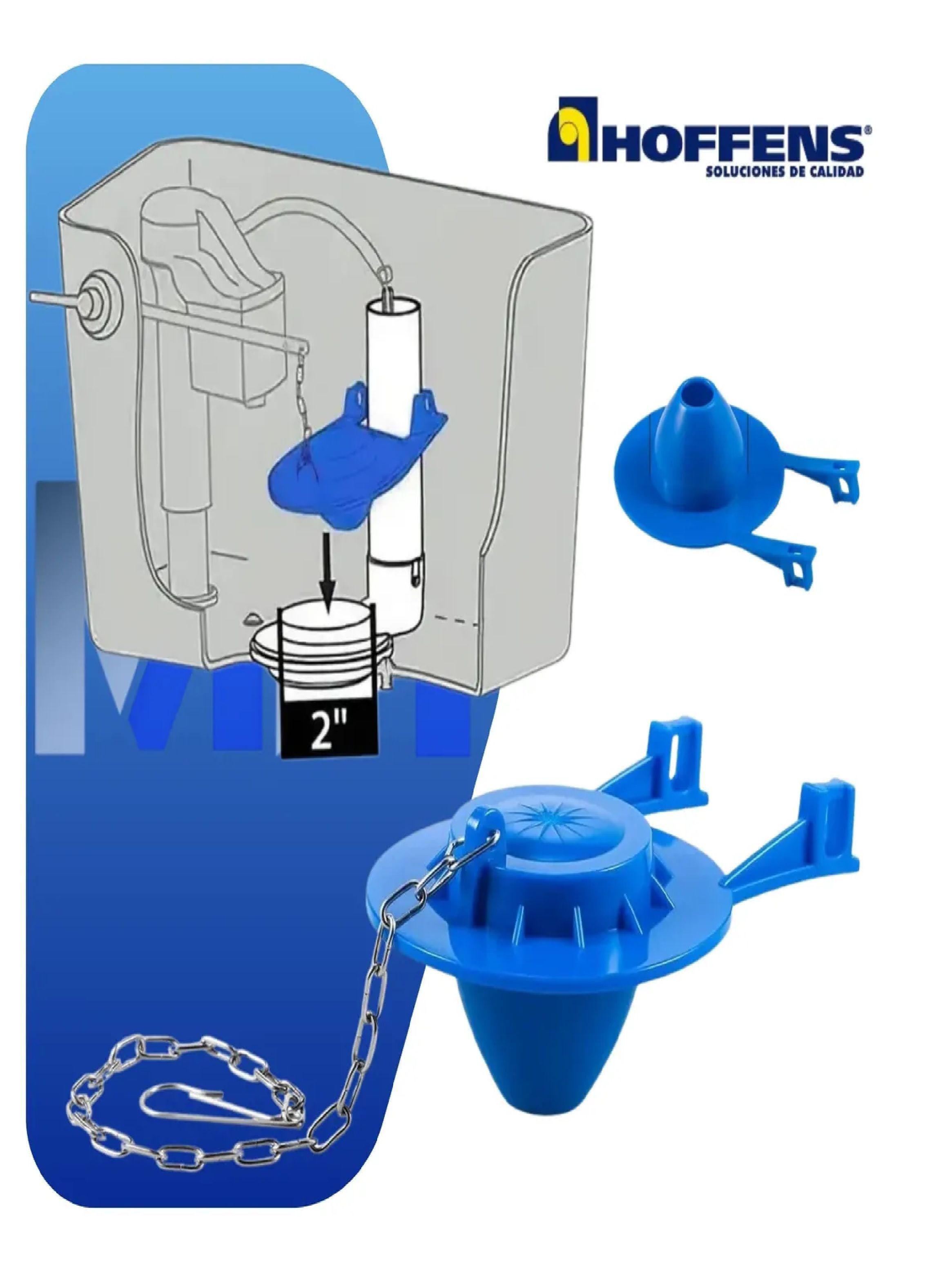 Flapper Sapo Universal Azul Para Wc Sellado Hermetico Hoffen-2