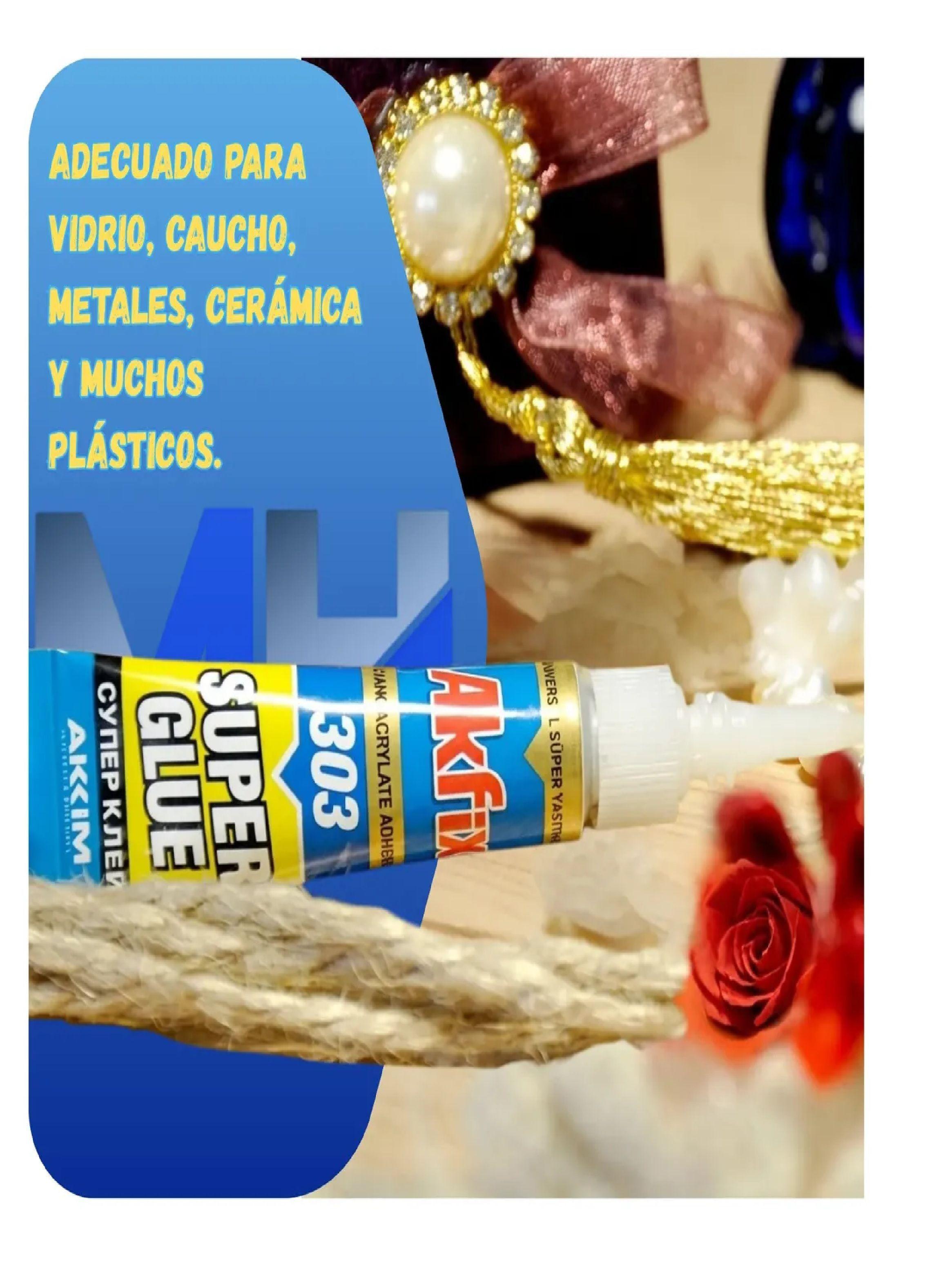 Super Glue X3 Akfix 303 Pegamento Extra Fuerte Secado Rapido-4