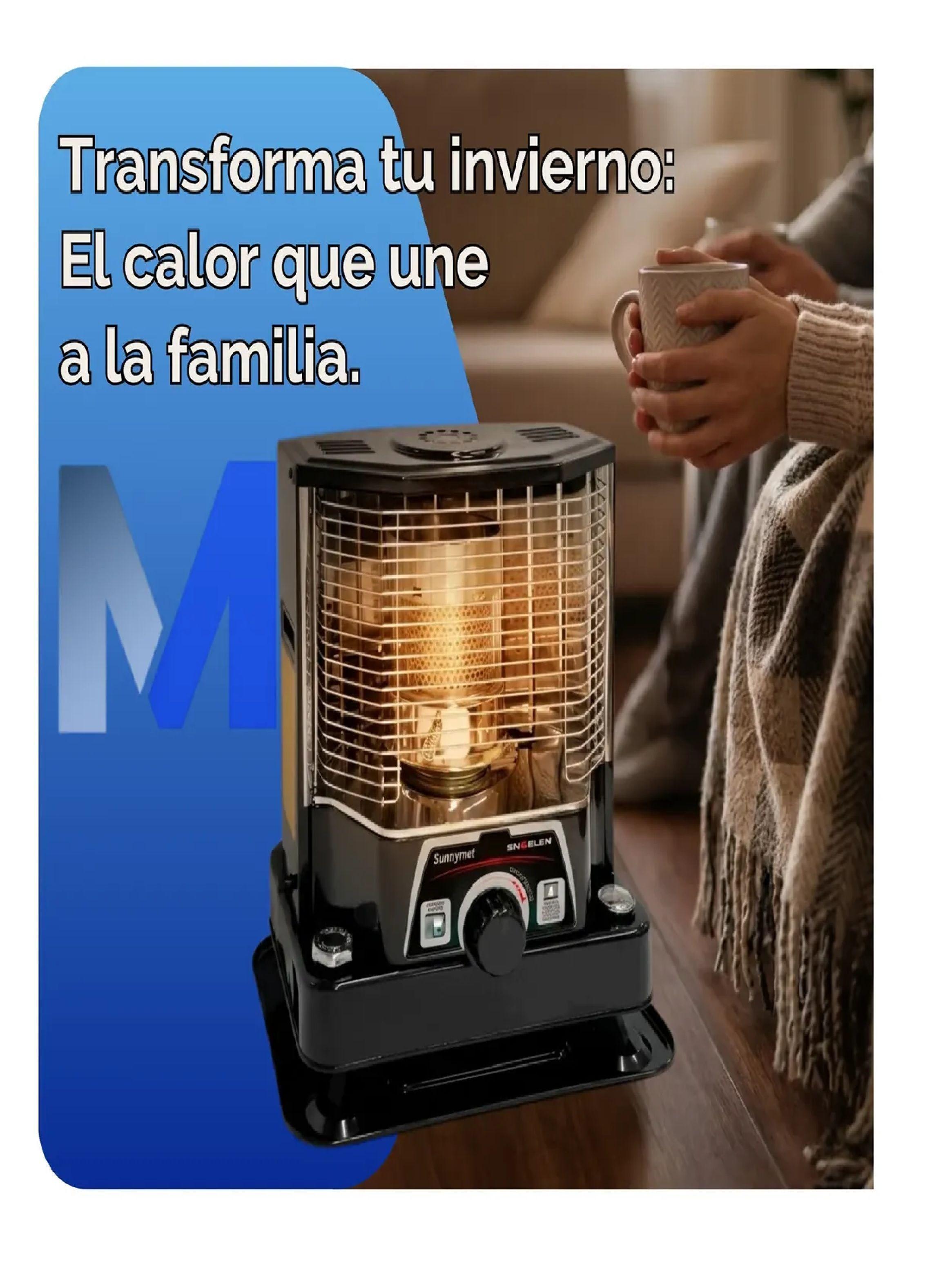 Estufa A Parafina Sunnymet Ep 571ng 18 Hrs Calor Continuo 4l-5