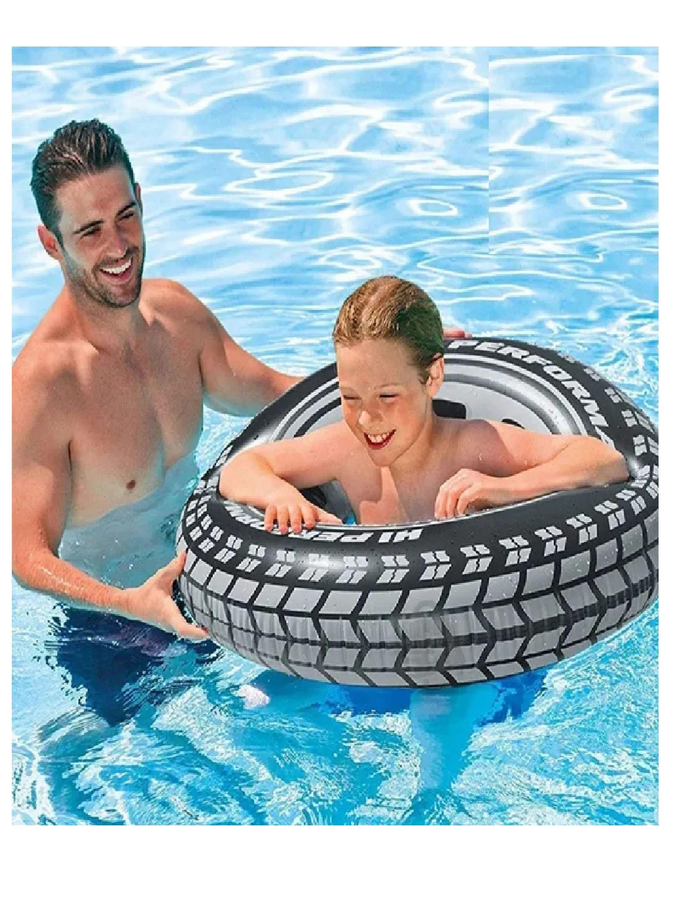 Flotador Inflable Neumatico Llanta Grande 90cm Alta Calidad-3