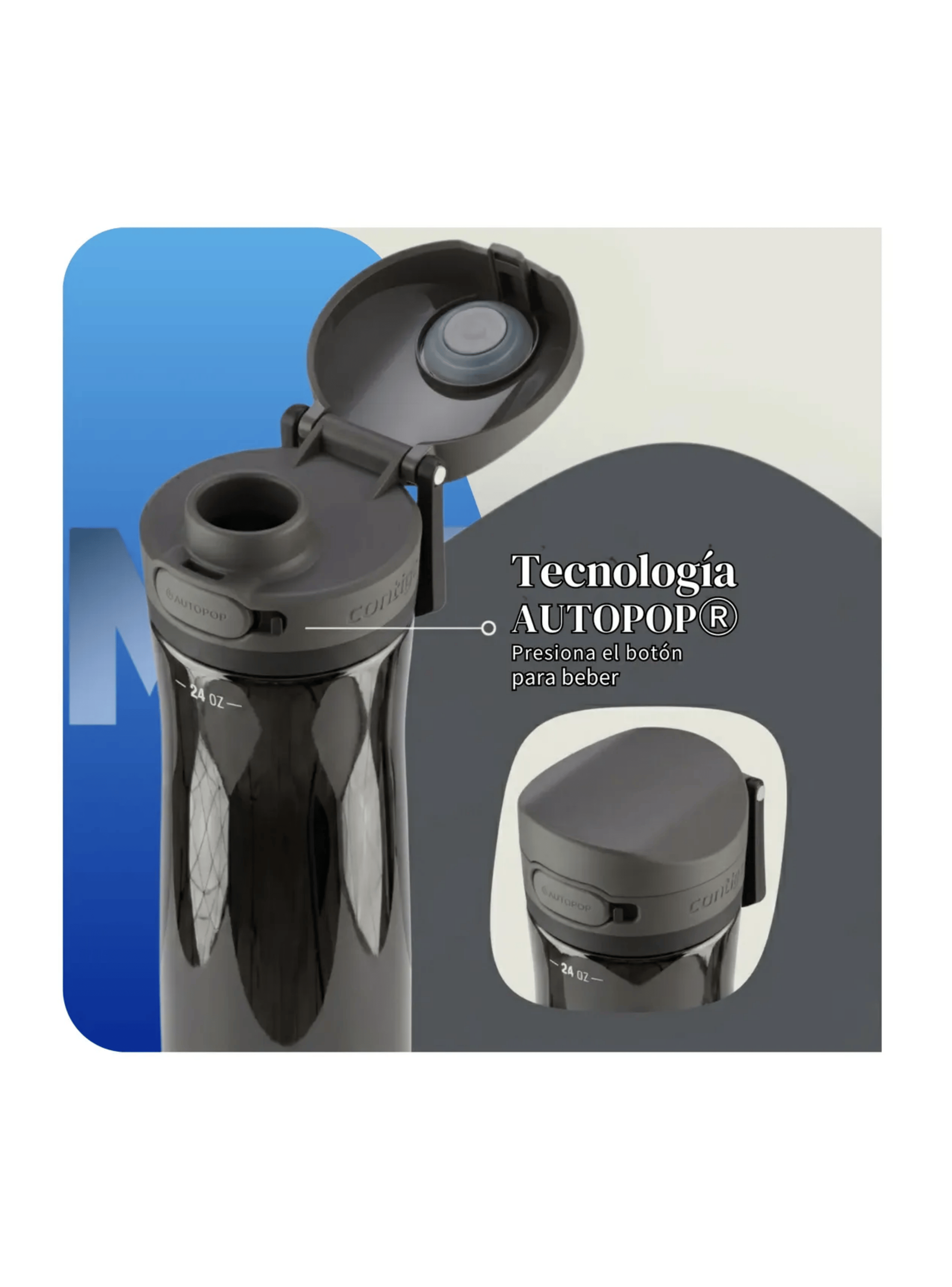 Vaso Termico Contigo 24 Oz 710ml Acero Inoxidable Negro-4