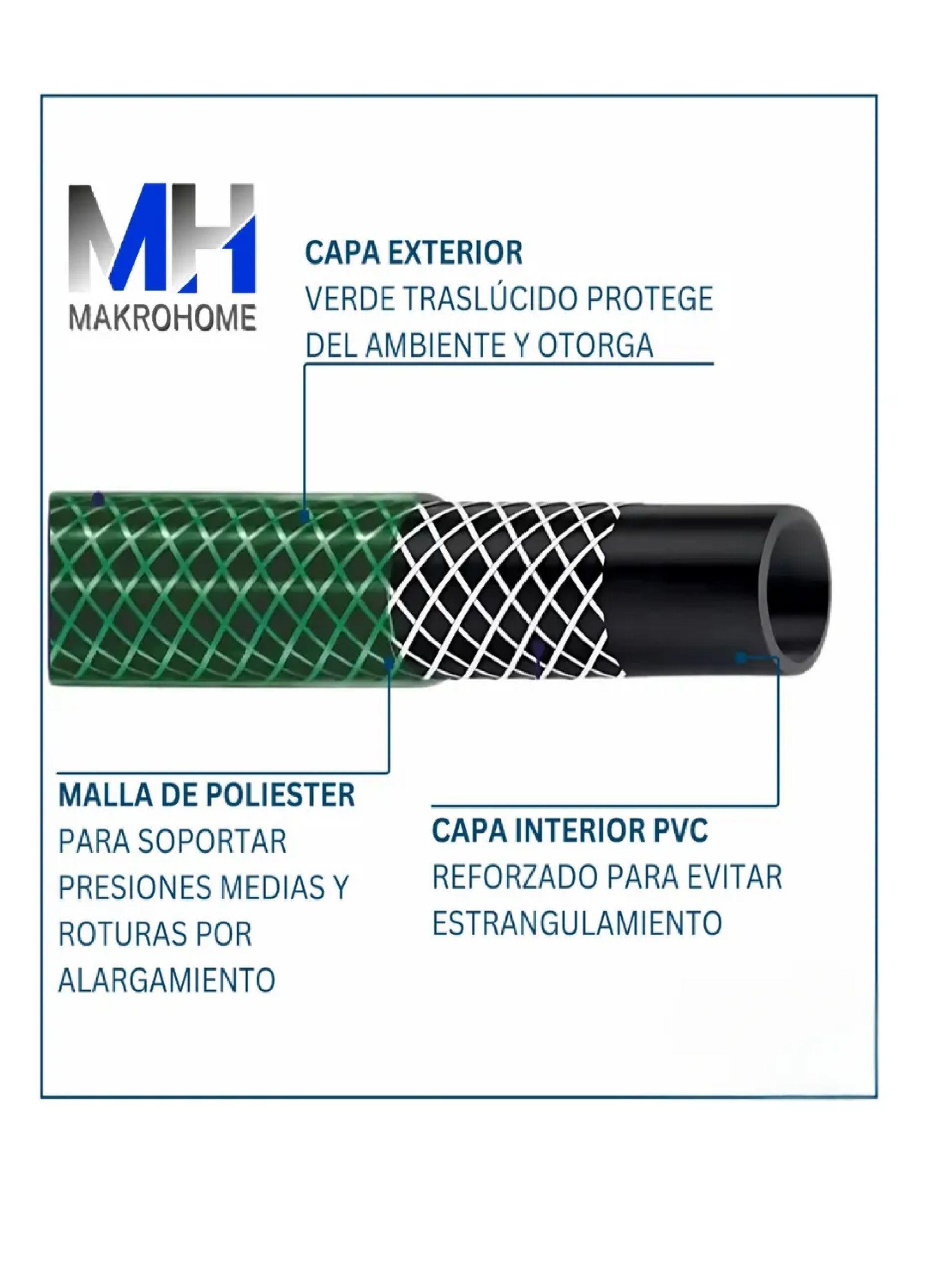 Manguera Reforzada Jardin 1/2 Pulgada Rollo 25 Metros-2