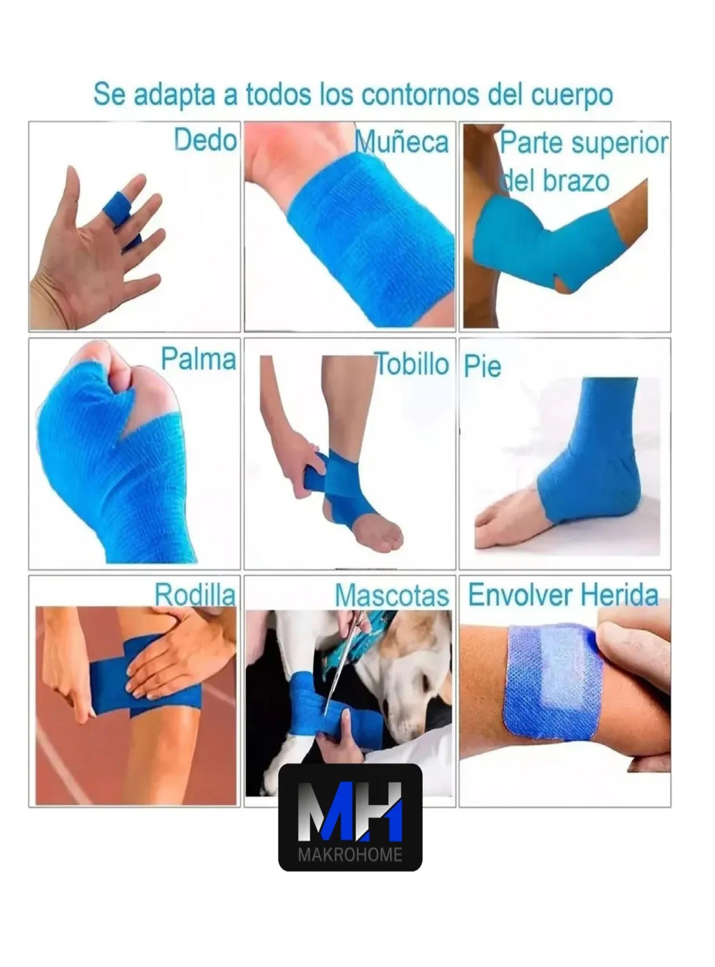 Pack X12 Cinta Venda Coban Color Variado Deporte 7,5cm X4,5m-7