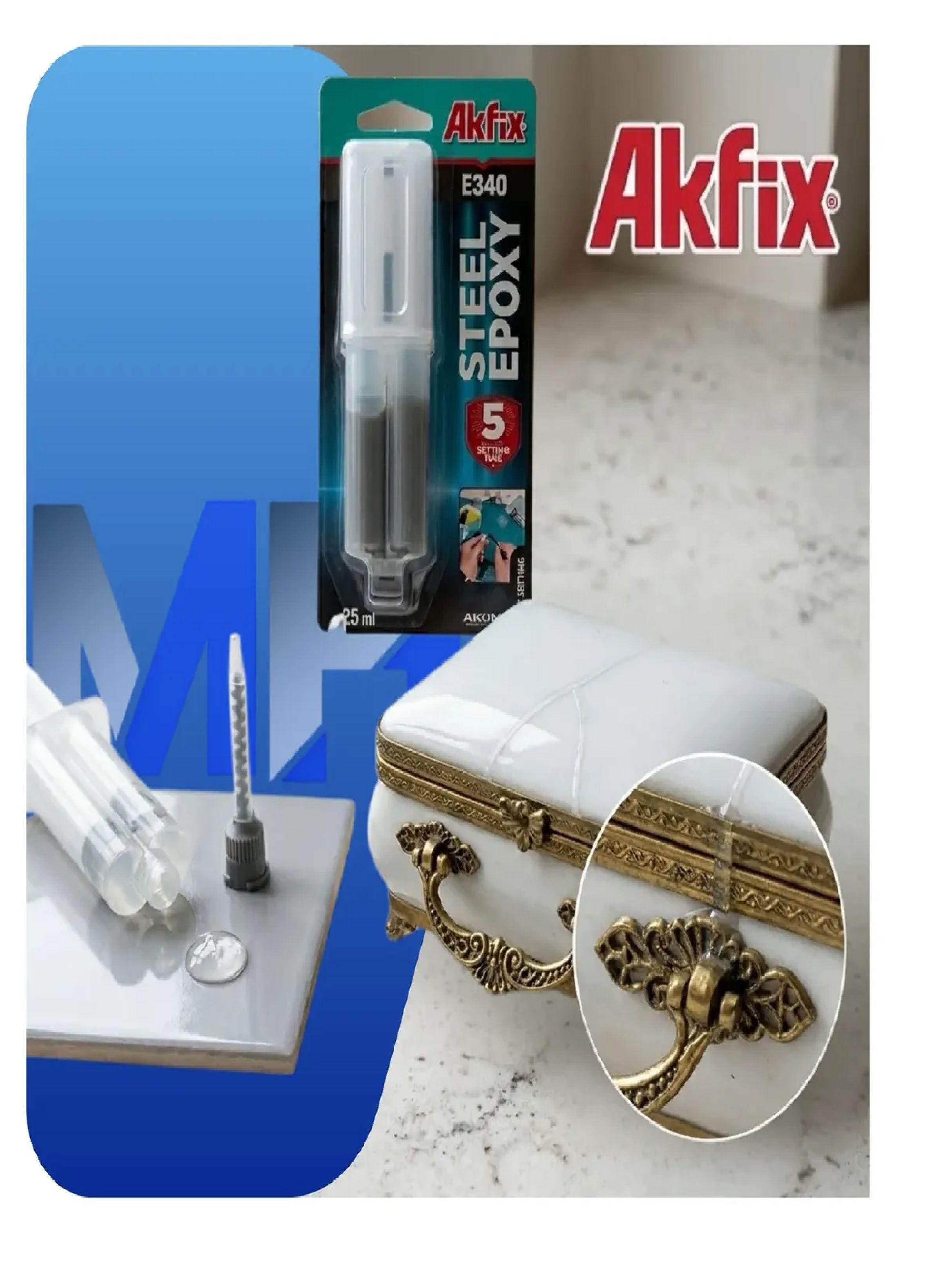 Pack 3 Adhesivo Epoxi Multiuso Akfix E340 Jeringa 25ml-2