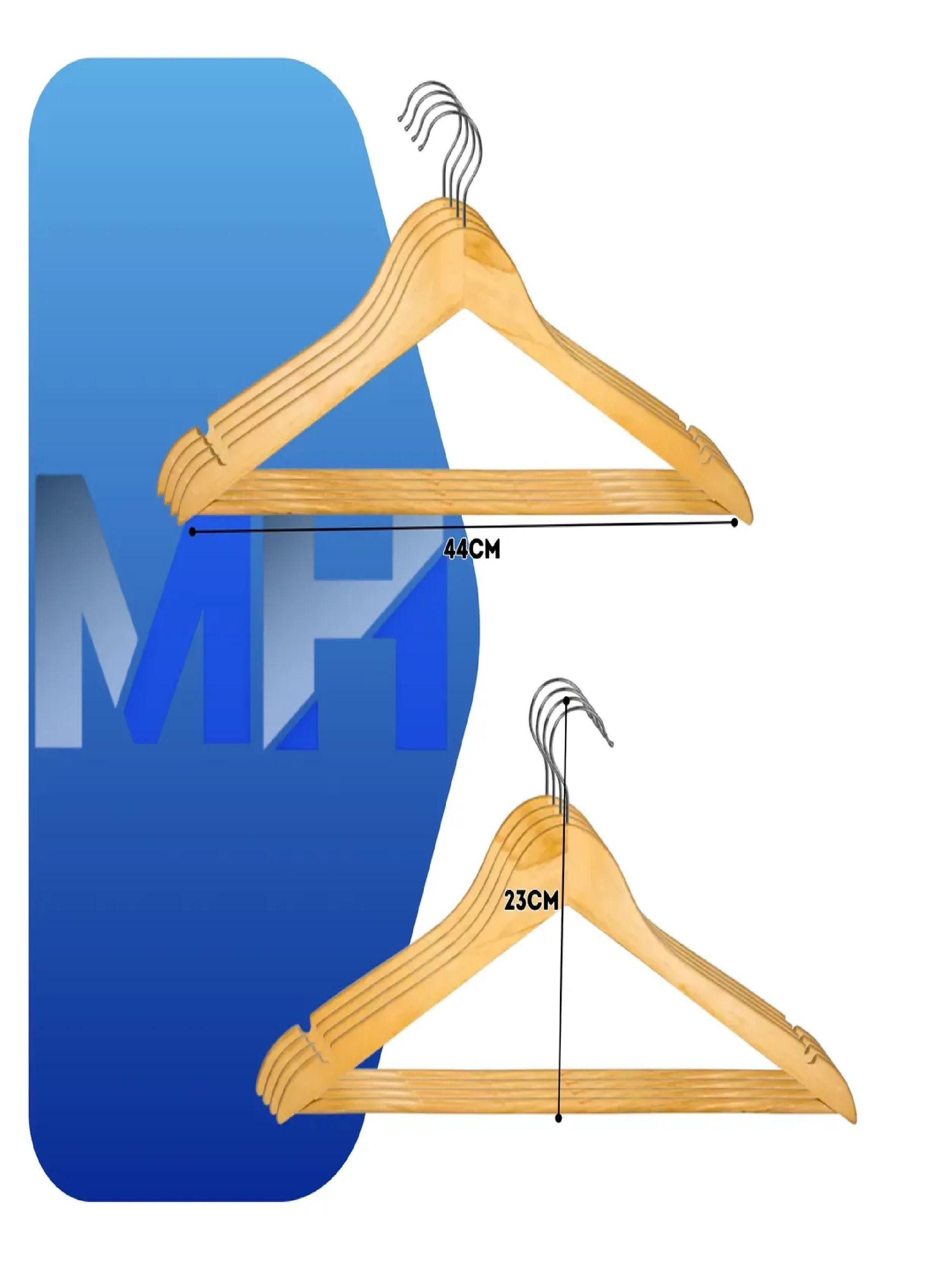 Pack X4 Set 8 Colgadores De Madera 32 Uni Ganchos Perchas-2