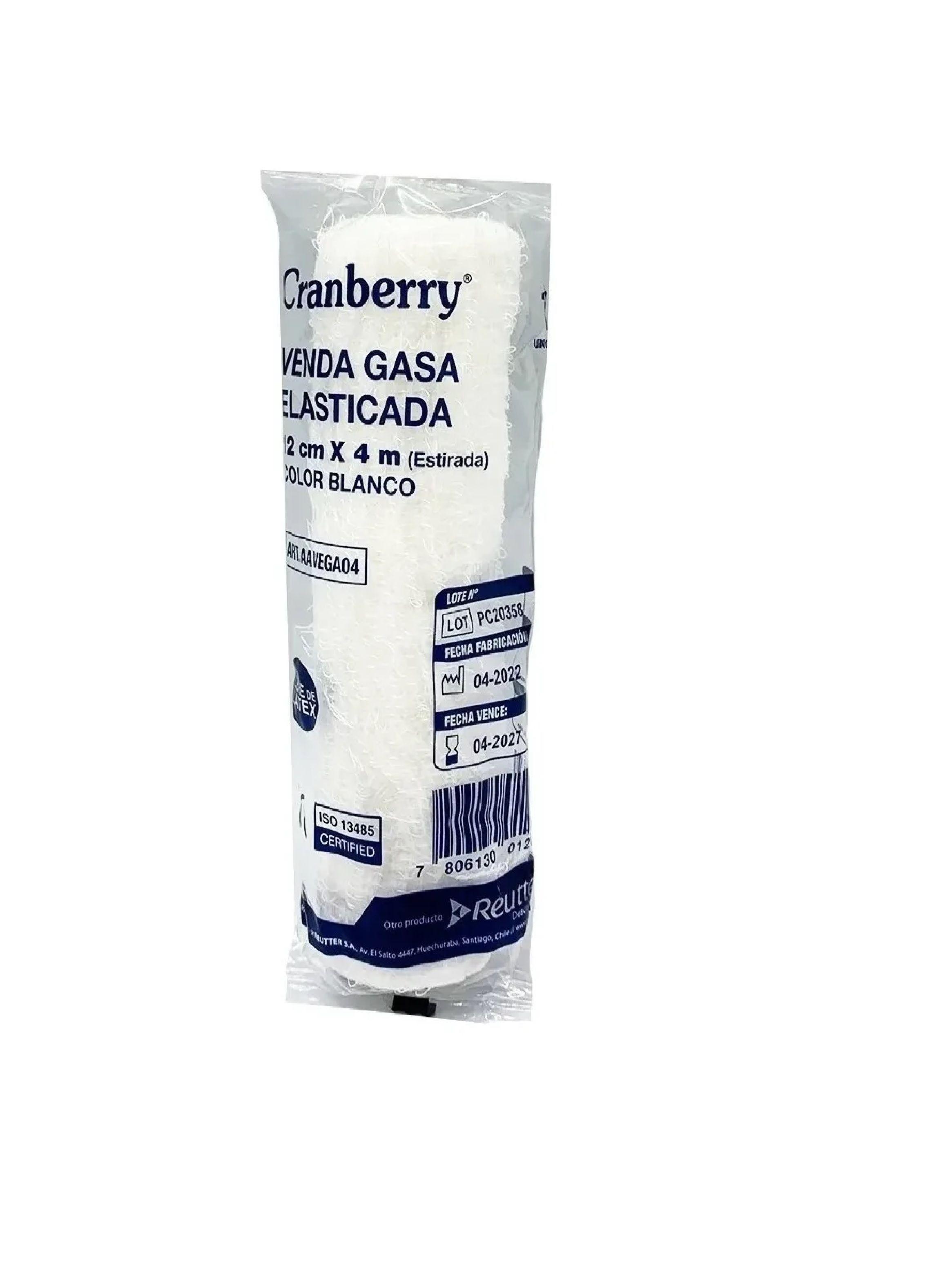 Venda Gasa Elasticada 12cm X 4m Blanco Cranberry - 20 Unds-4