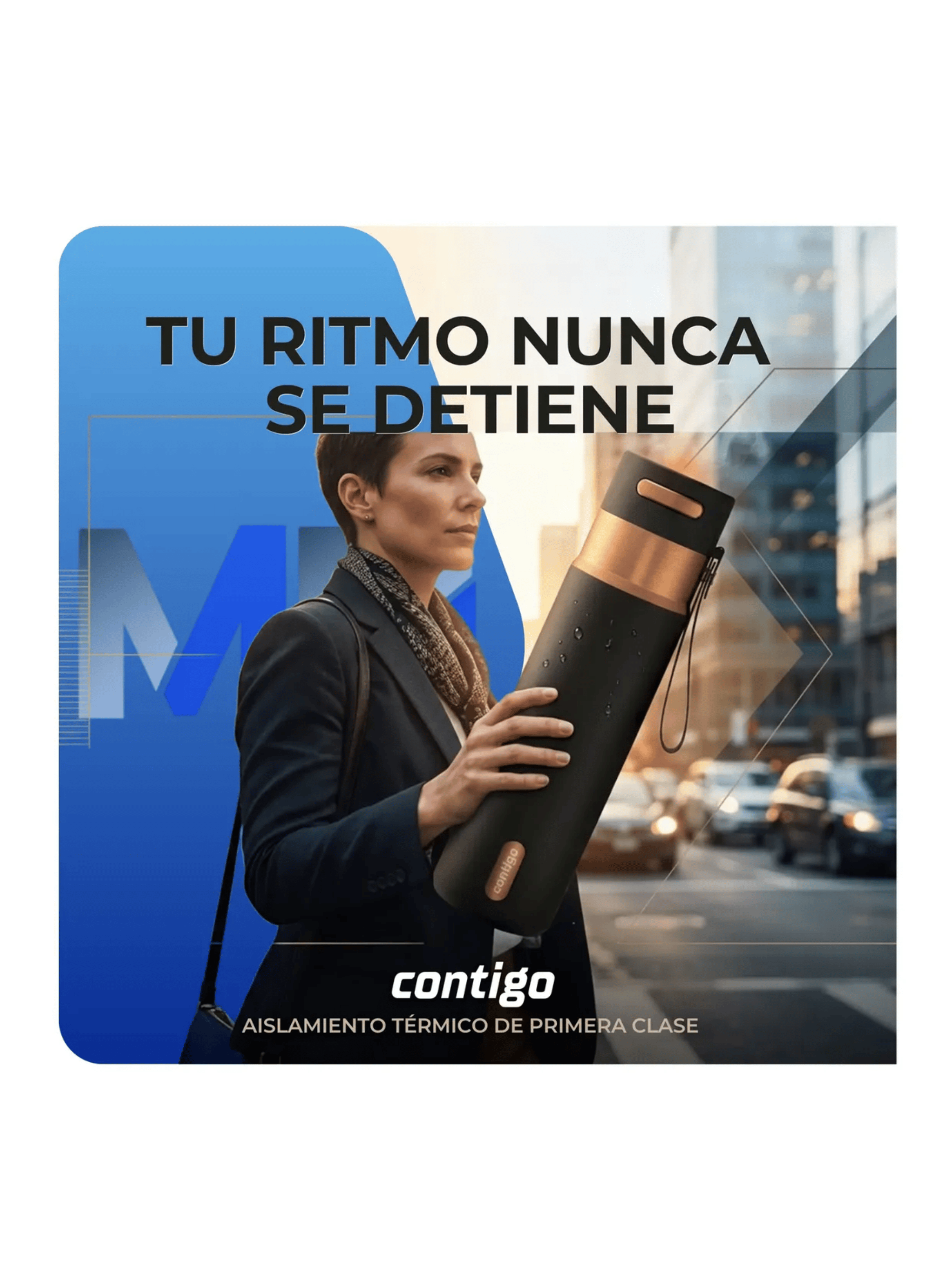 Vaso Mug Termico Contigo Autoseal Xl 710ml Negro y Bronce-1