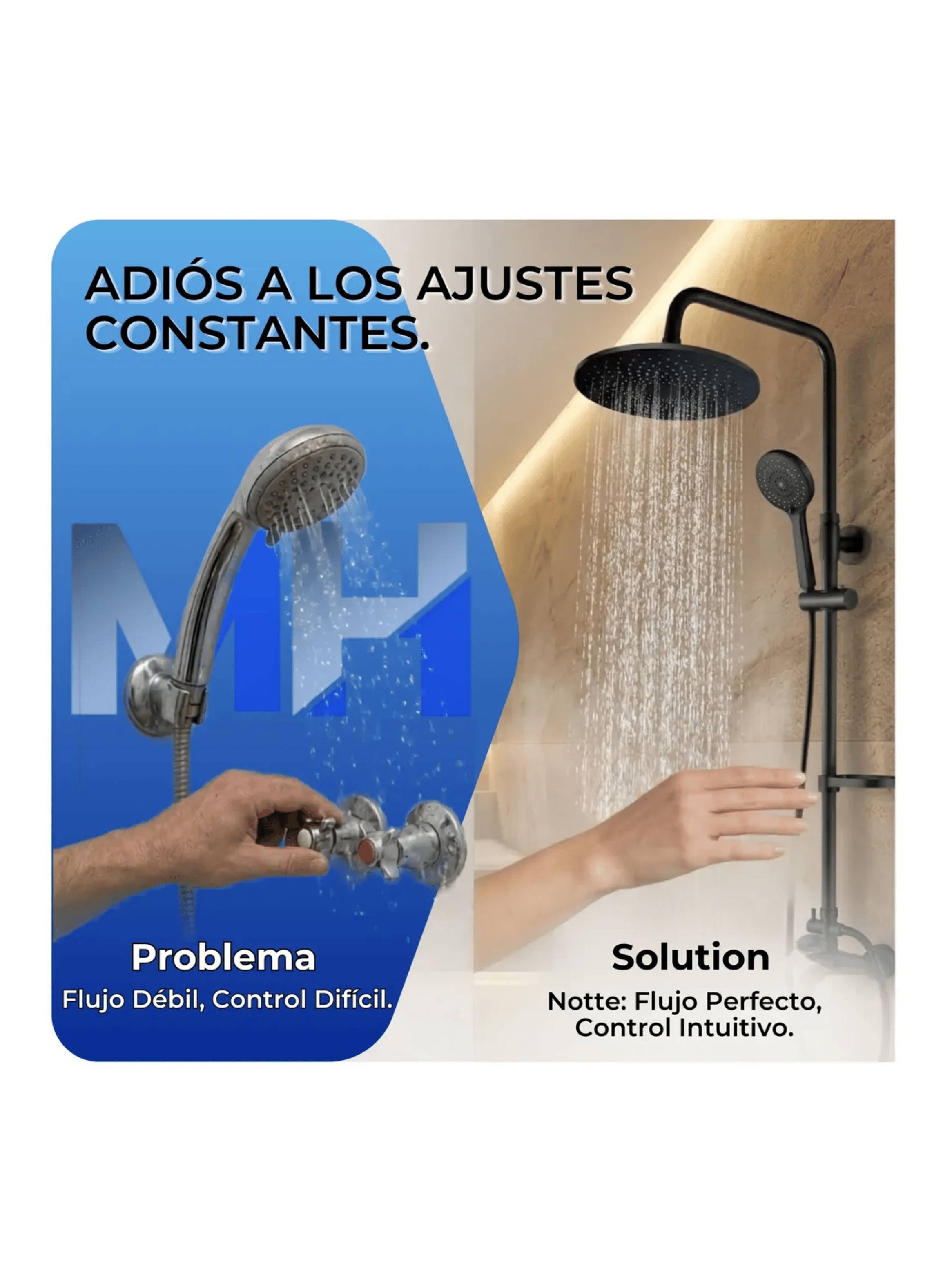 Columna De Ducha Monomando Circular Negro Matte Taumm Notte-4