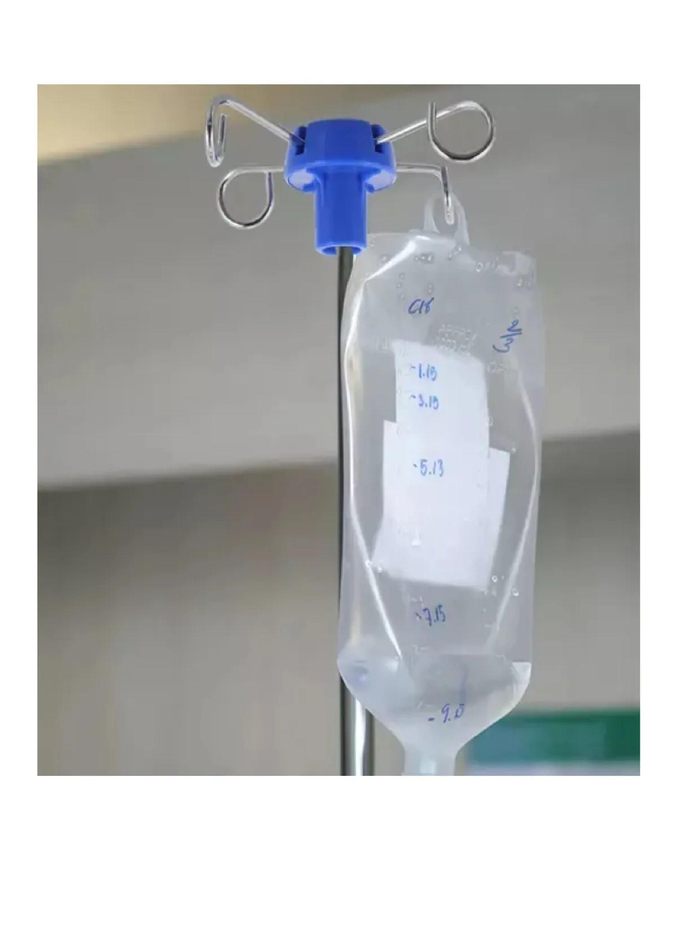 Porta Suero Ajustable 4 Ganchos Base Pedestal 3 Ruedas Suero-5