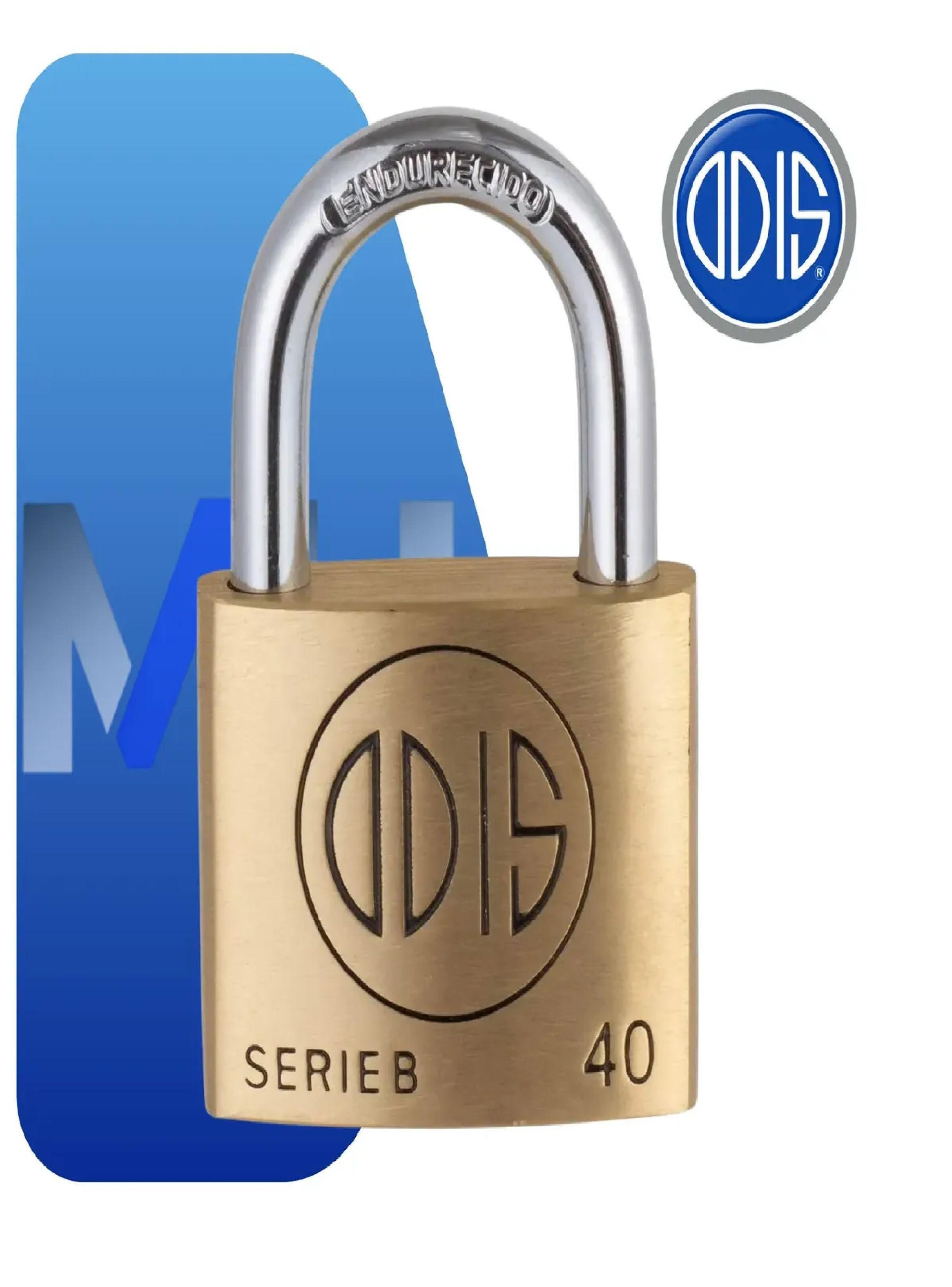 Candado Odis B40 X3 40mm Bronce Solido Llaves Iguales-3