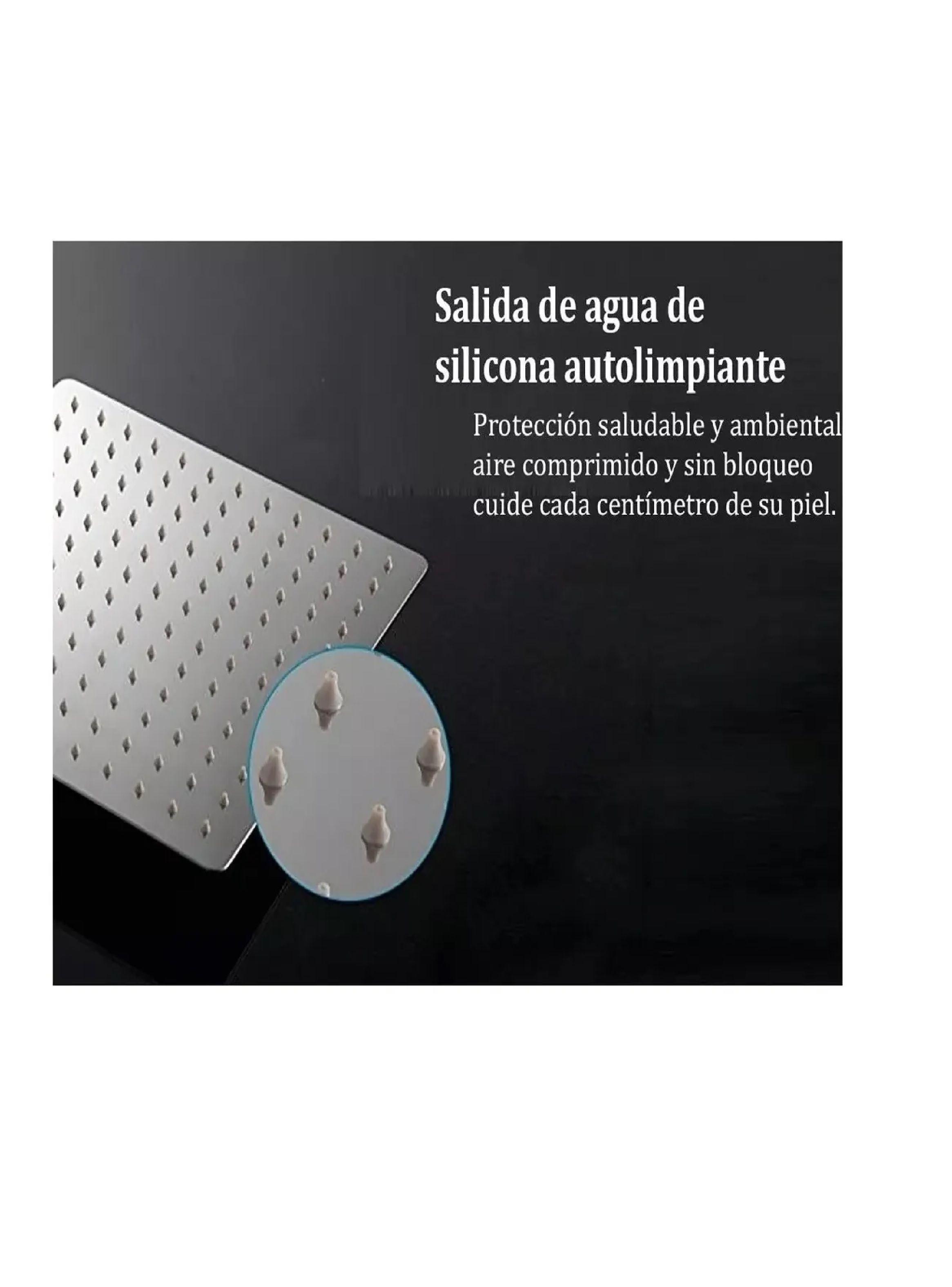 Plato Ducha Cuadrado Acero Inoxidable 25x25 Cms Taumm-2