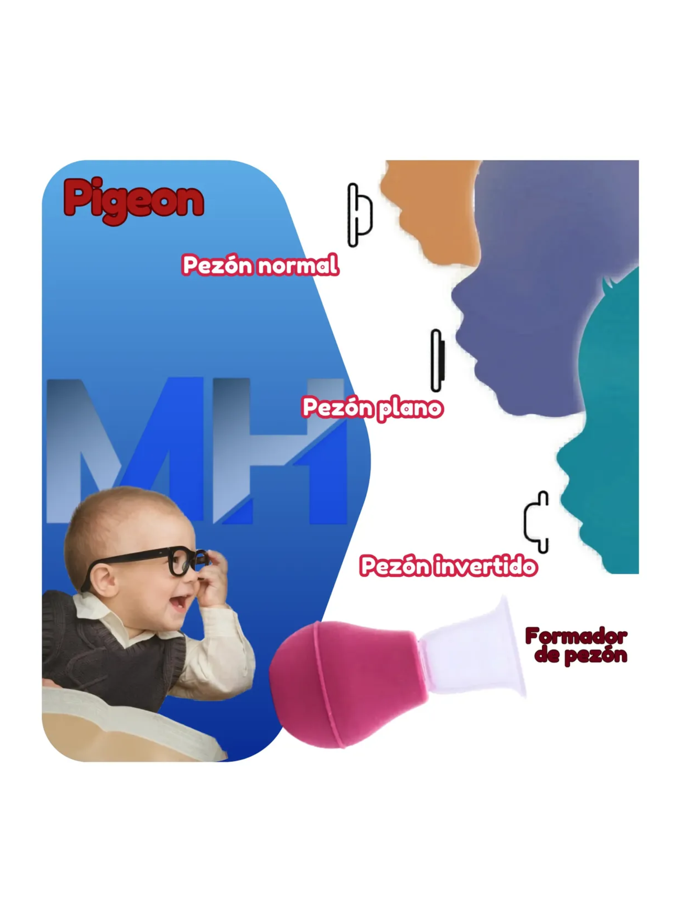 Formador De Pezon Con Estuche Pigeon Rosa Libre Bpa bps-3