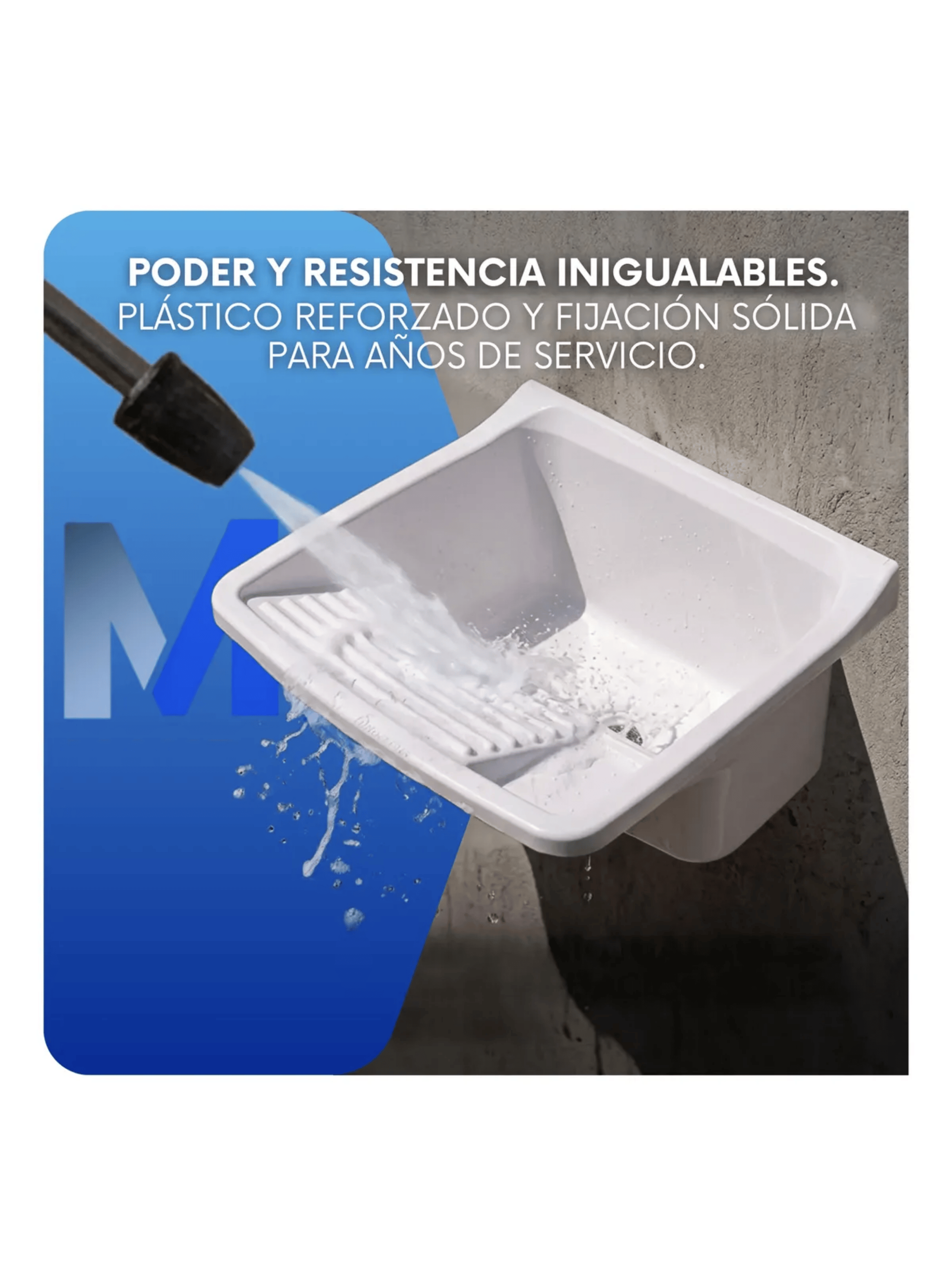 Lavadero Fregadero 15 Lts Pvc Reforzado Desague Y Fijacion-4