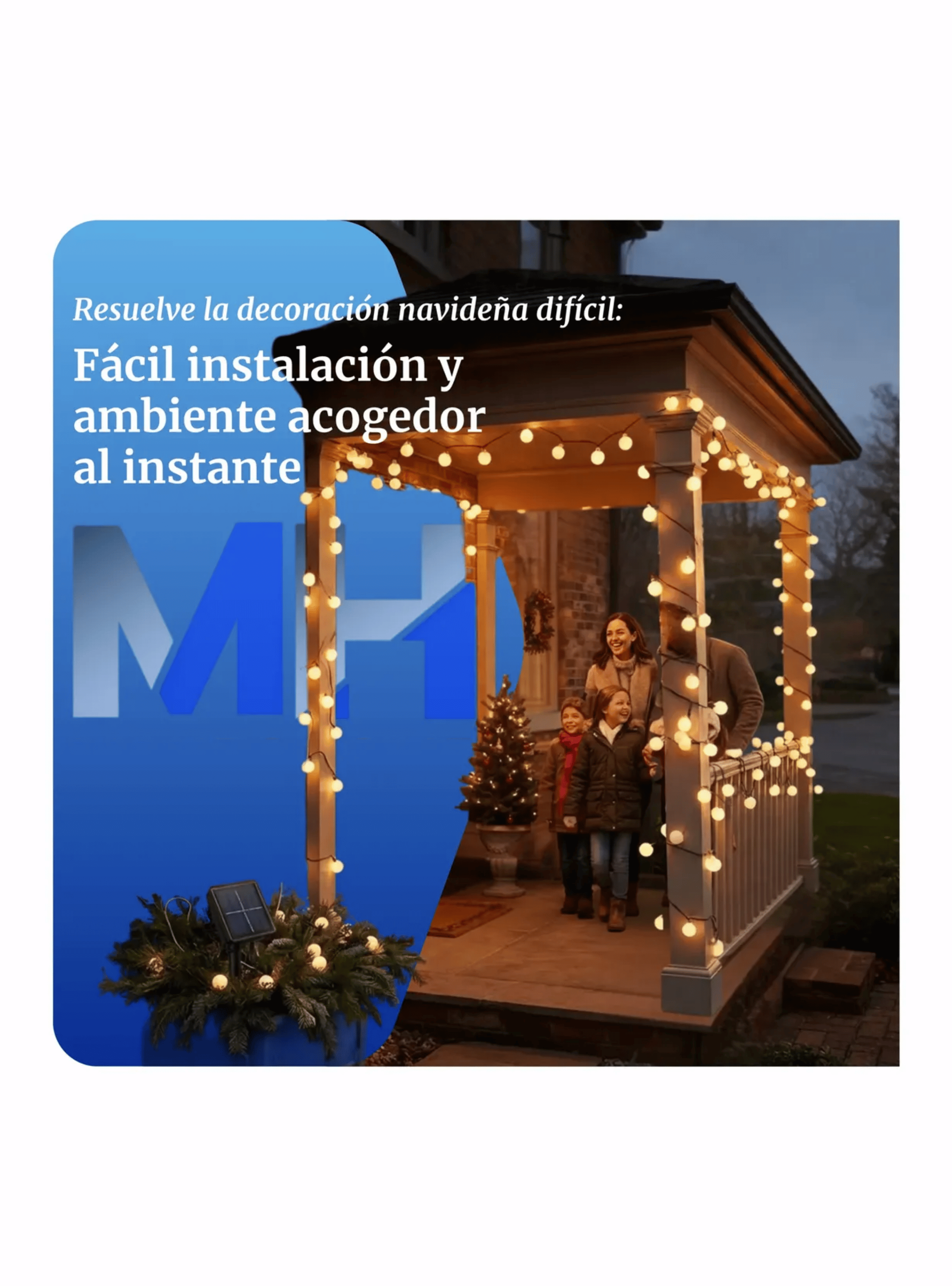 Luces De Navidad Led Globos Amarillo Calido Lineal 5m 20 Led-2