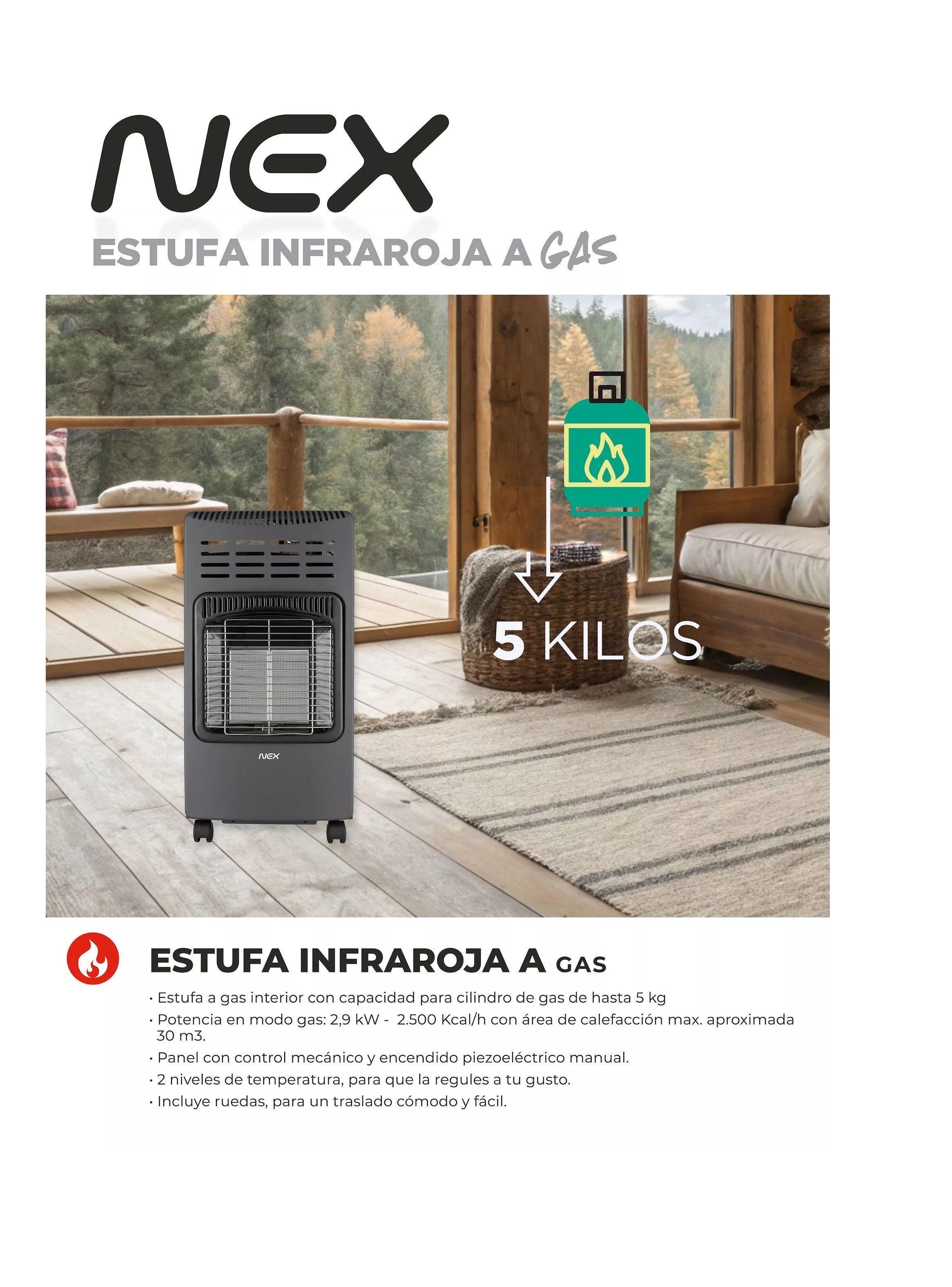Estufa Gas Infrarroja Nex 5 Kg -4