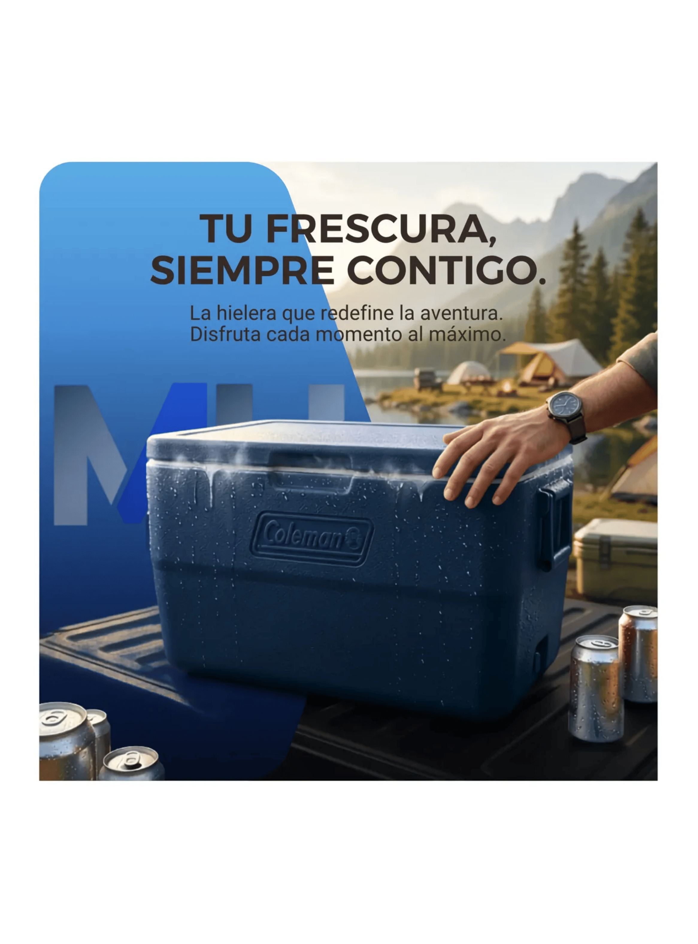 Cooler Coleman Chiller 48 Qt 45 Litros Rojo Azul A Eleccion-5