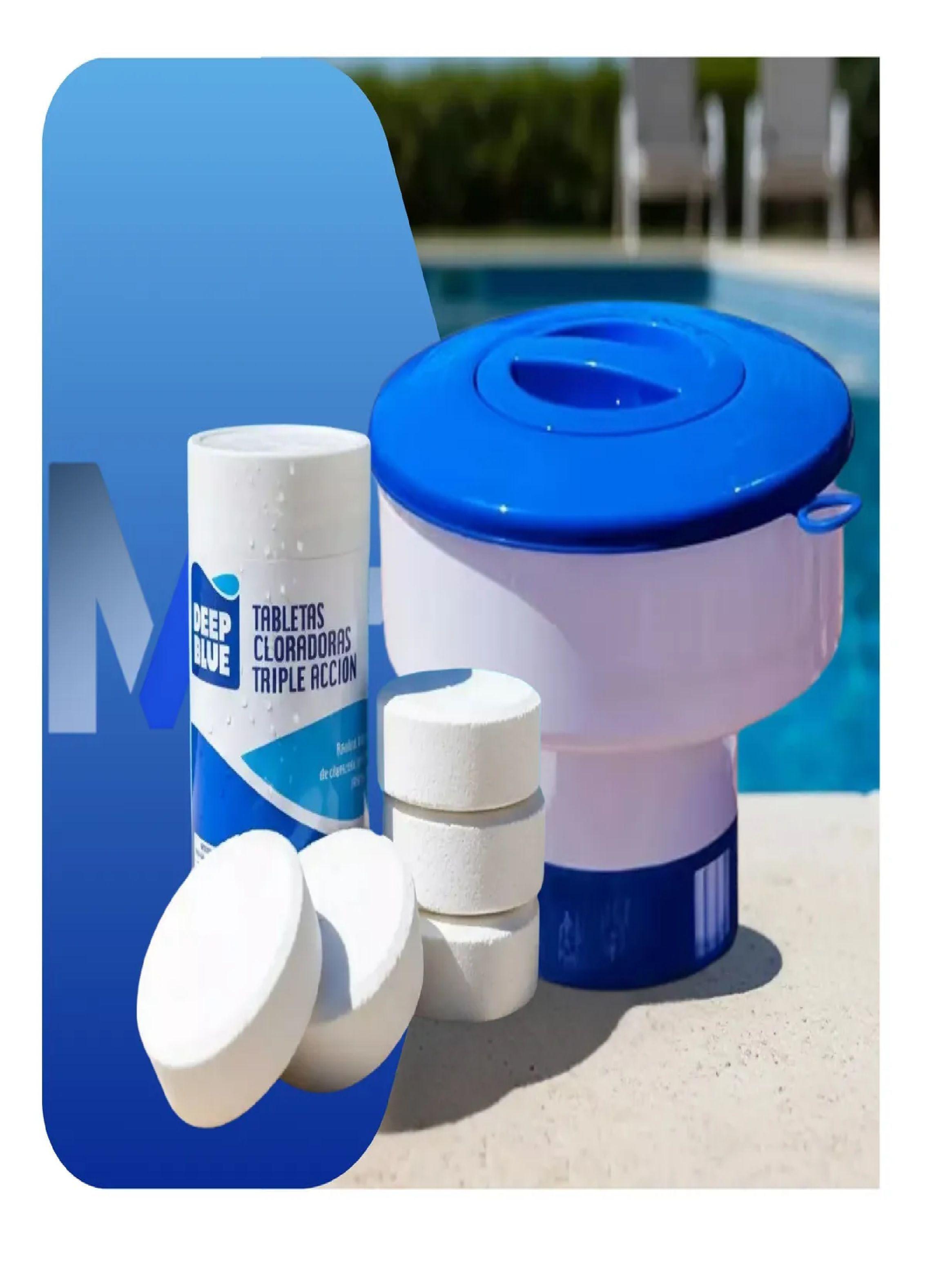 Pack Dosificador Piscina Flotante + Tableta Triple Accion Dp-3