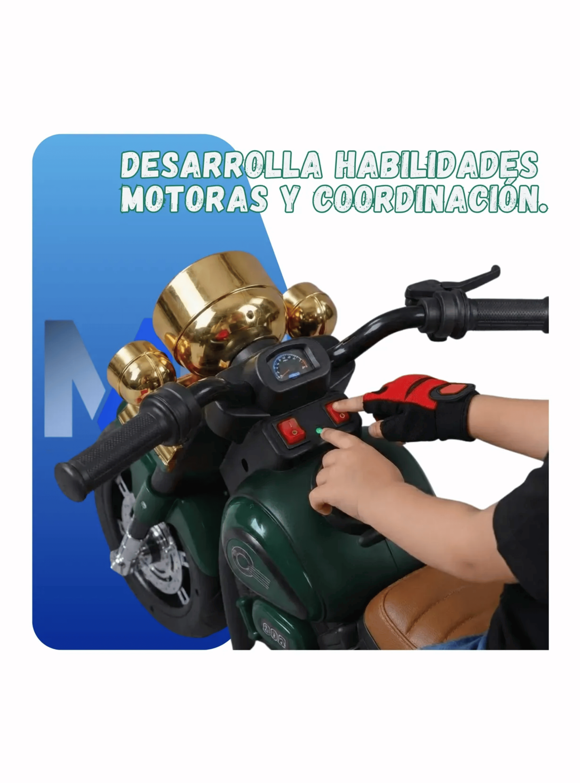 Moto Electrica Infantil 3 Ruedas Estilo Chopper Bateria-2