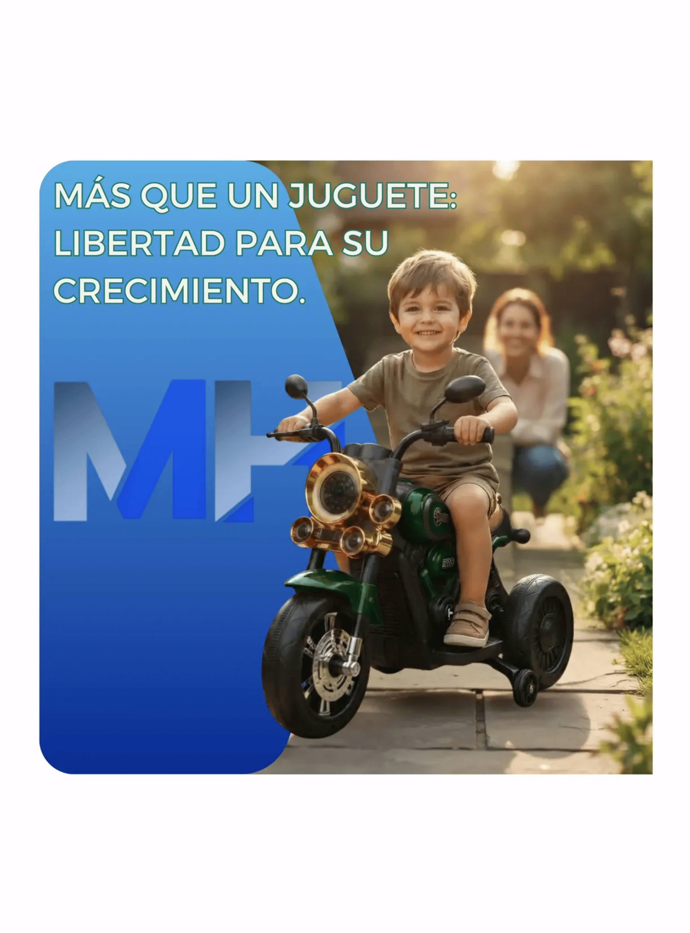 Moto Electrica Infantil 3 Ruedas Estilo Chopper Bateria-5
