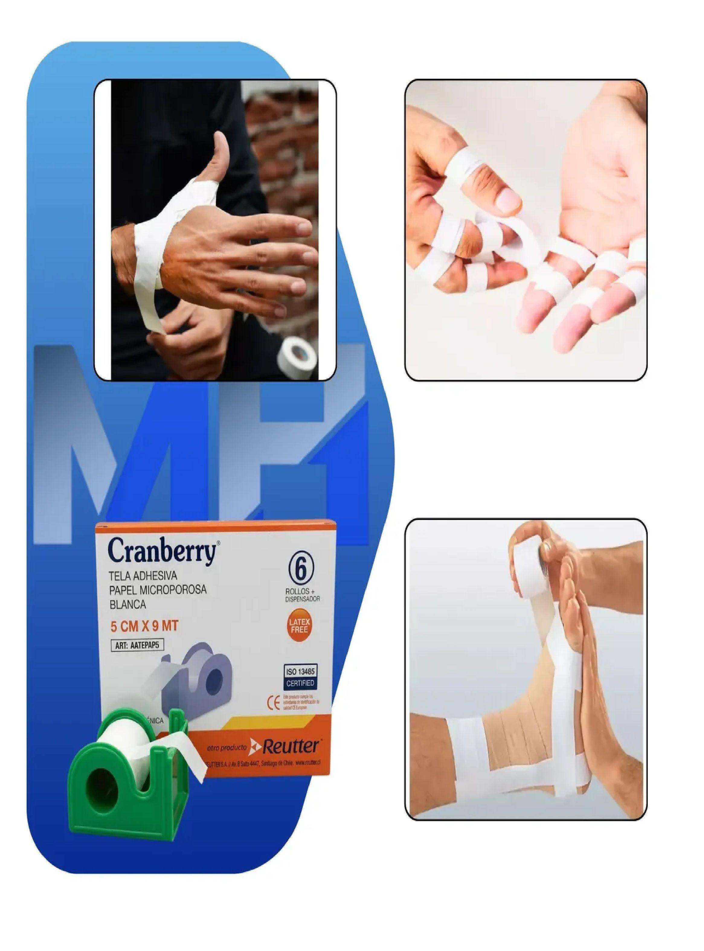 Tela Adhesiva Papel Microporosa 5cm Cranberry Pack 6 Unid.-3