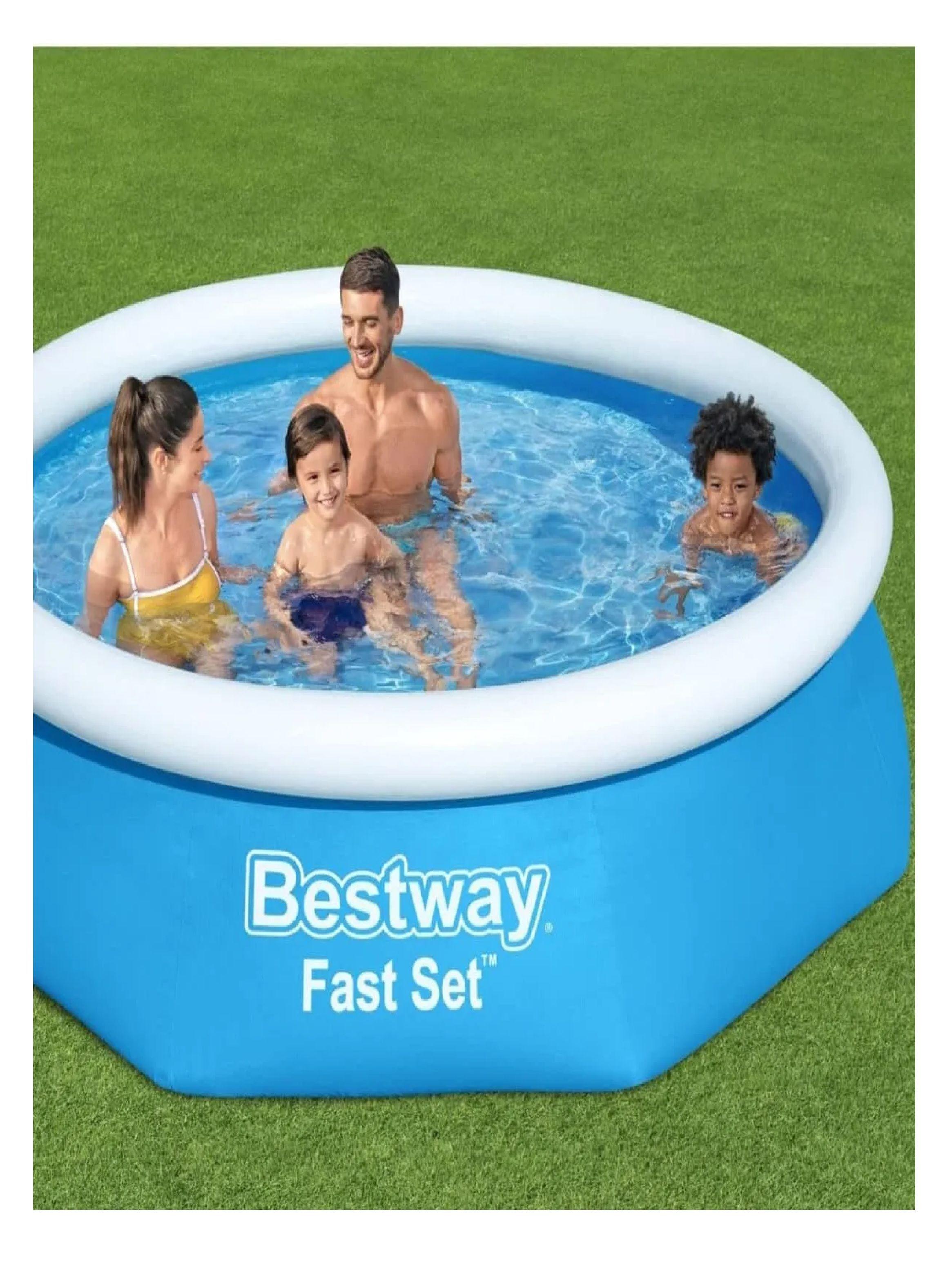 Piscina Inflable Circular Bestway 2.44mx61cm Fast Set Azul-2