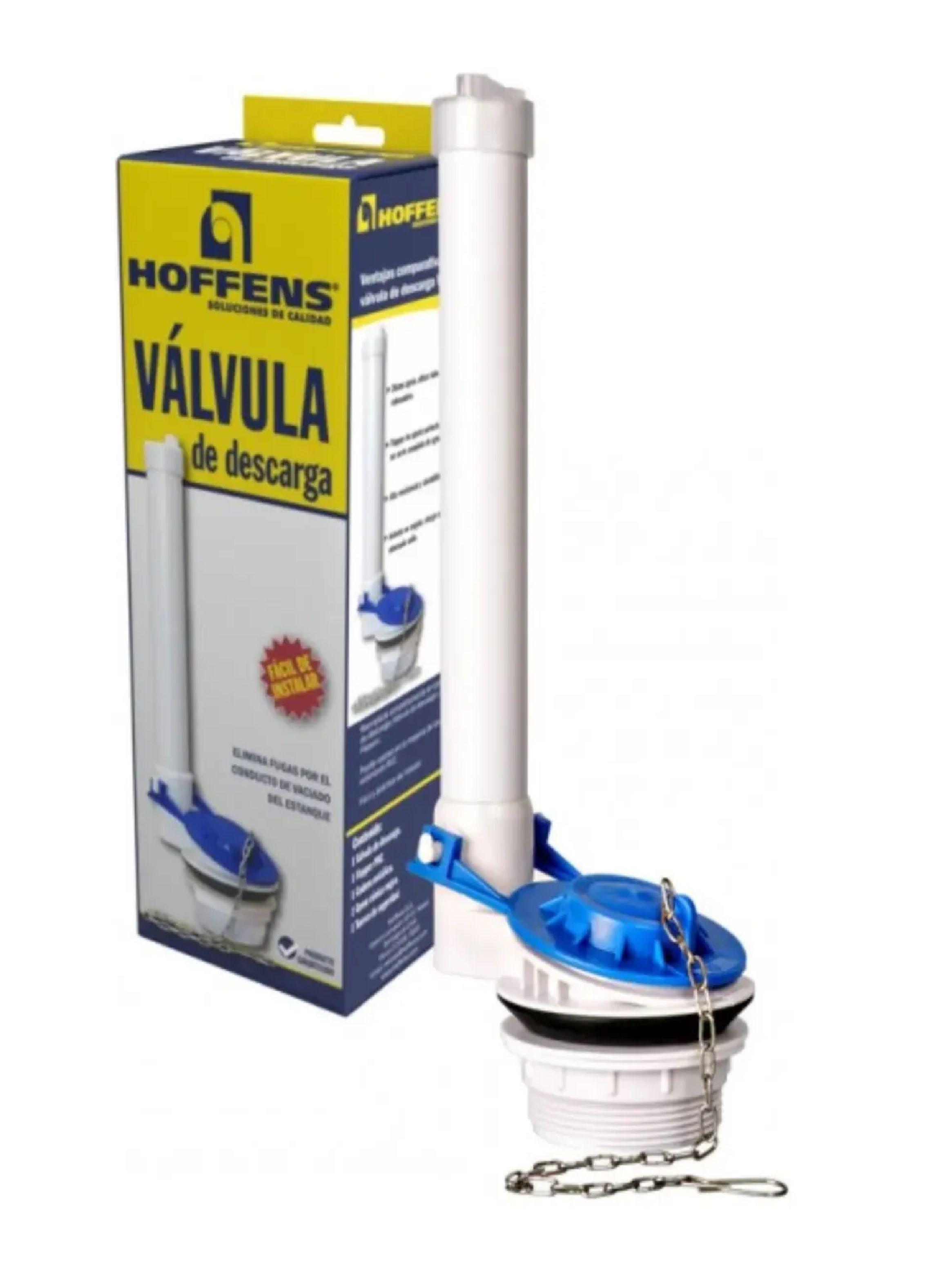Valvula Descarga Estanque Wc Hoffens Con Flapper Y Cadena-0