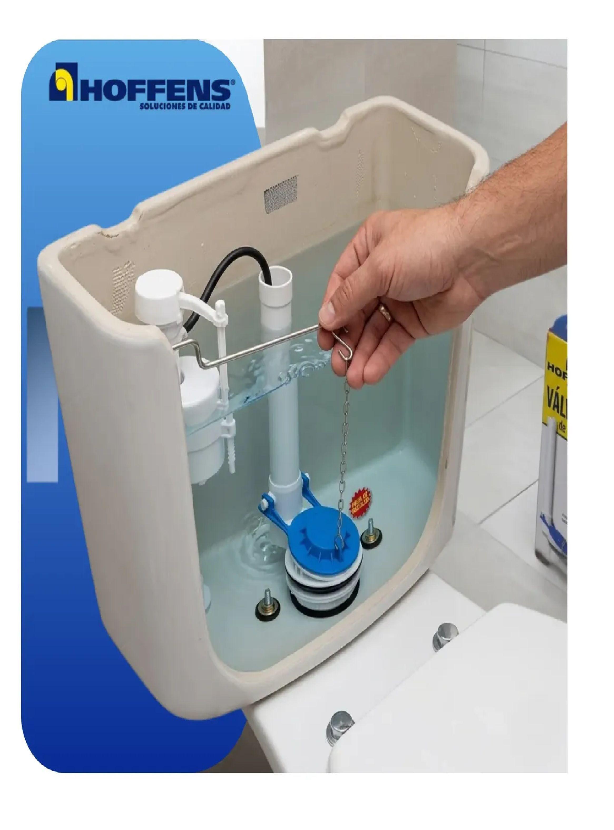 Valvula Descarga Estanque Wc Hoffens Con Flapper Y Cadena-1
