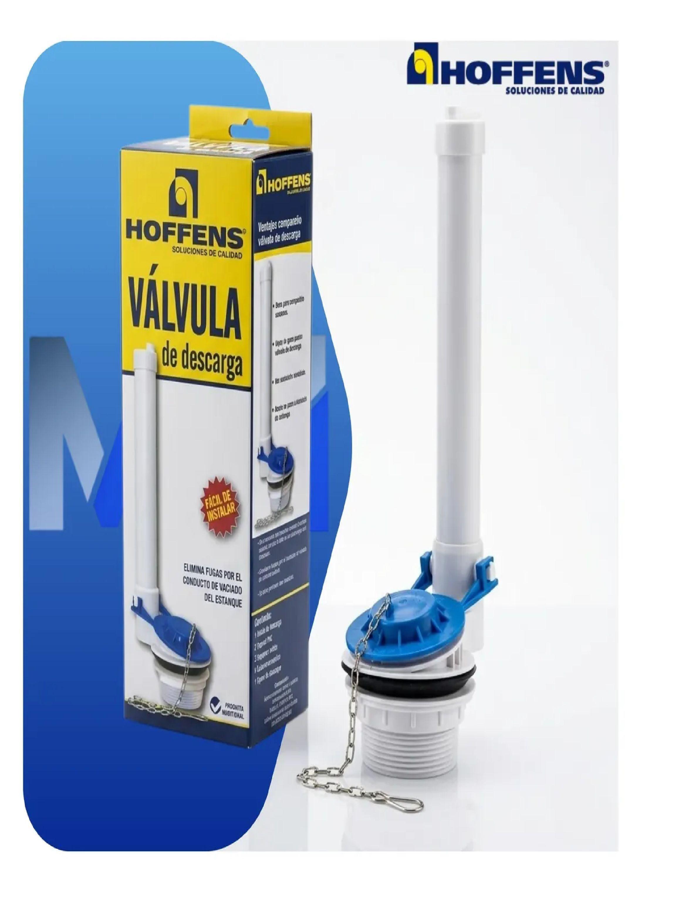 Valvula Descarga Estanque Wc Hoffens Con Flapper Y Cadena-2