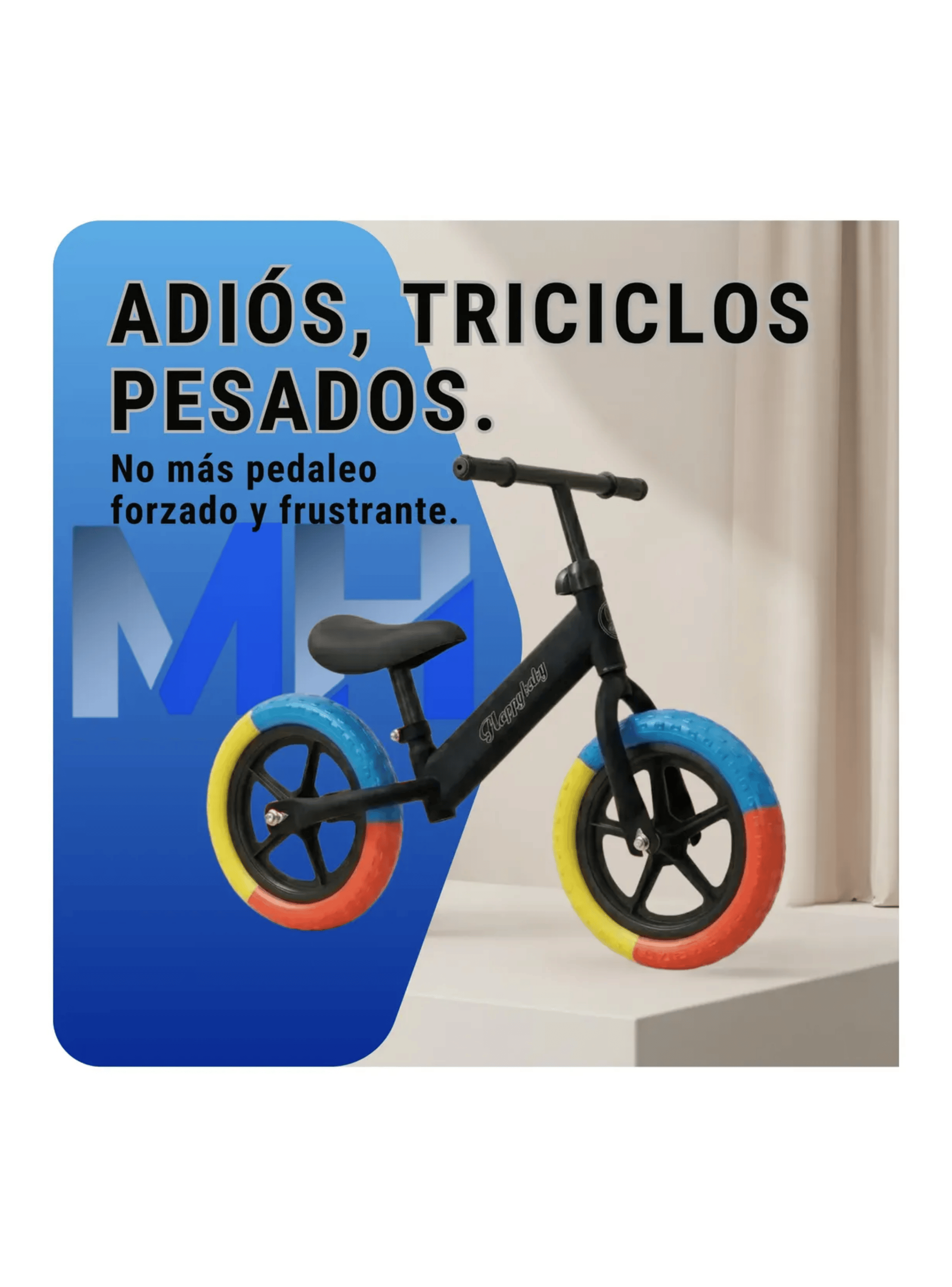 Bicicleta De Equilibrio Aprendizaje Ni os Sin Pedales Star Negro-2