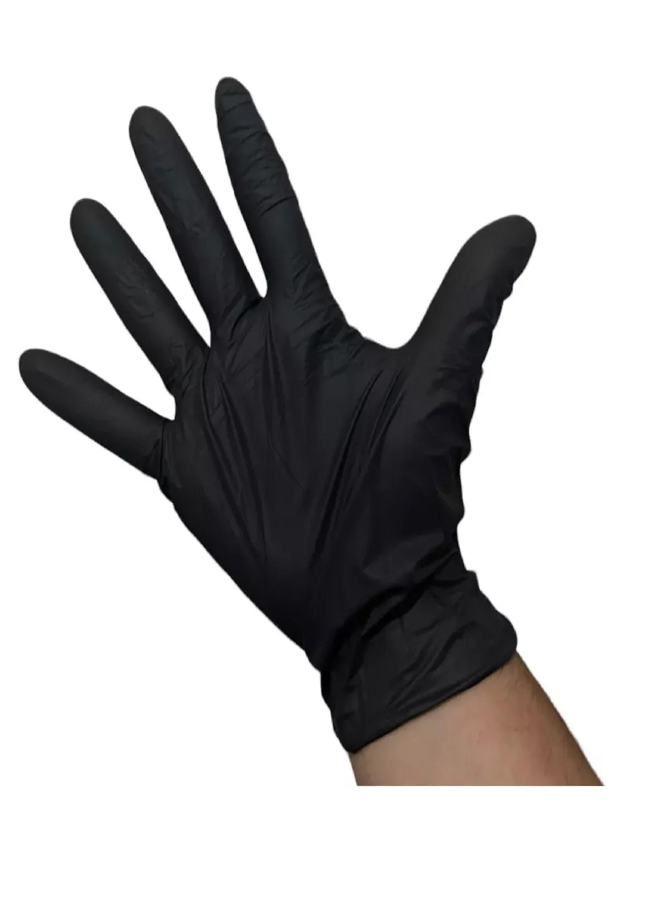 Guantes Nitrilo Negro S/polvo Talla L Cleancarrier 500 Unid-2