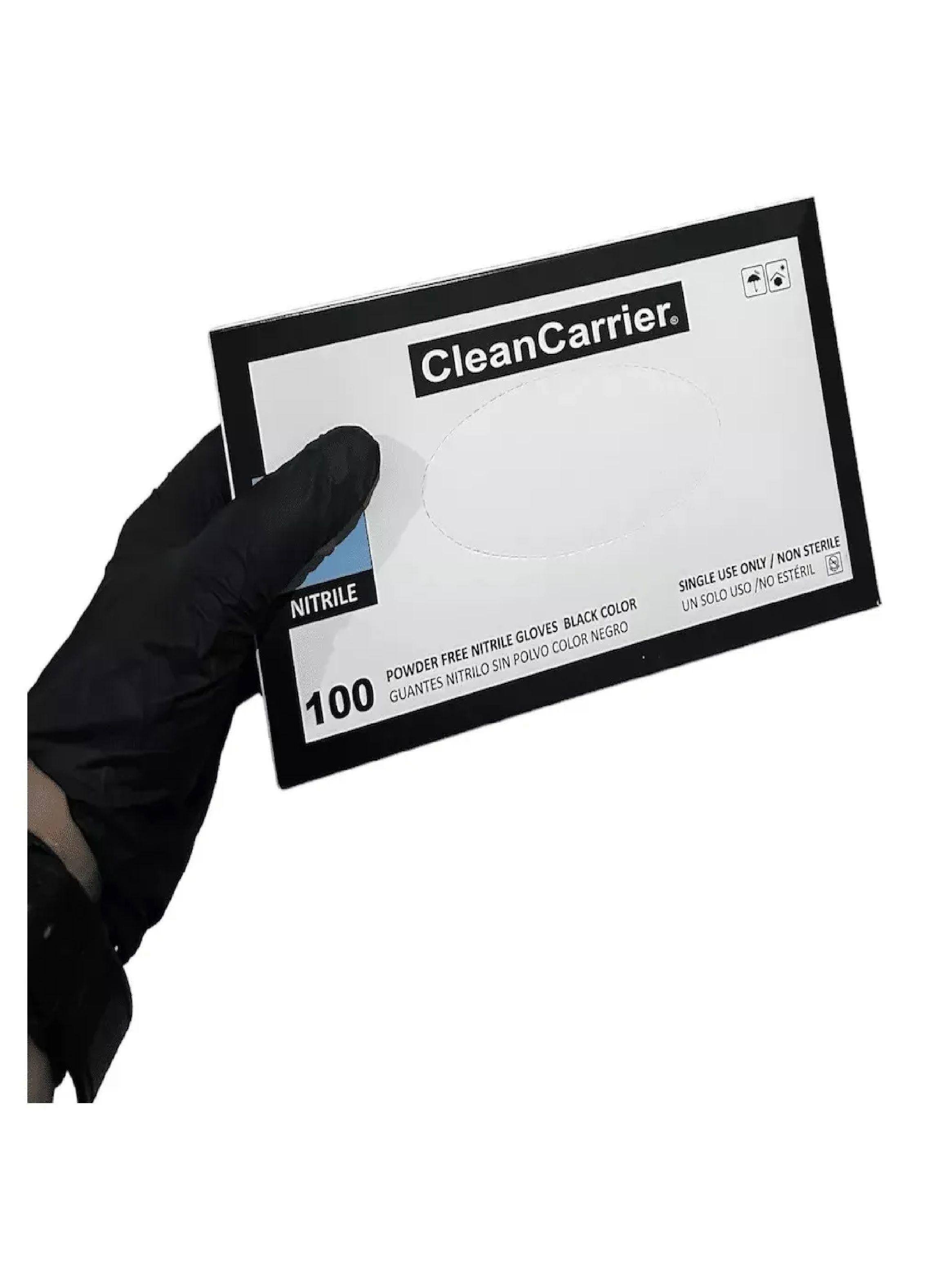 Guantes Nitrilo Negro S/polvo Talla L Cleancarrier 500 Unid-3