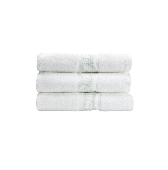 Set 3 Toallas 100x160 cm 100% Algodón Egipcio Blanco-0