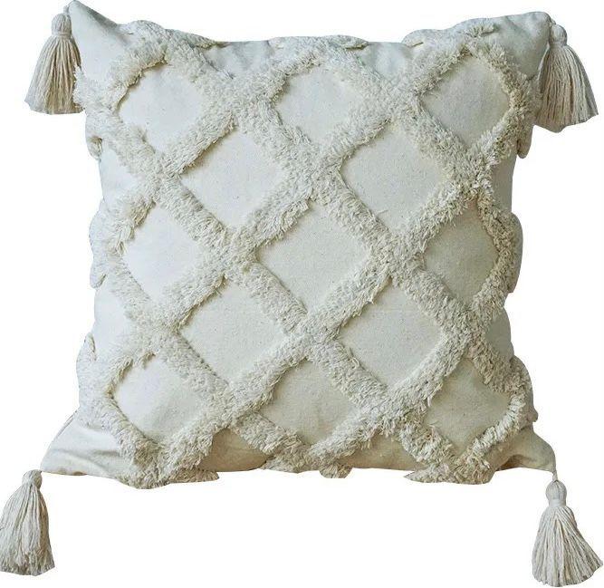 COJÍN BOHO 45 CM X 45 CM CUADROS-2