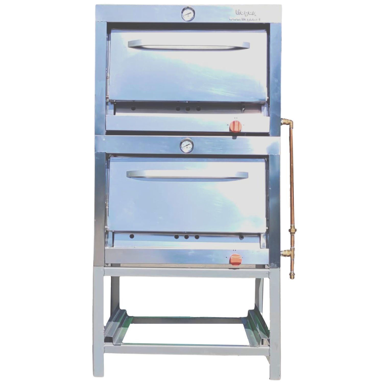 Horno Industrial Ticgas 2 cámaras Inox. 58x65cm .-3