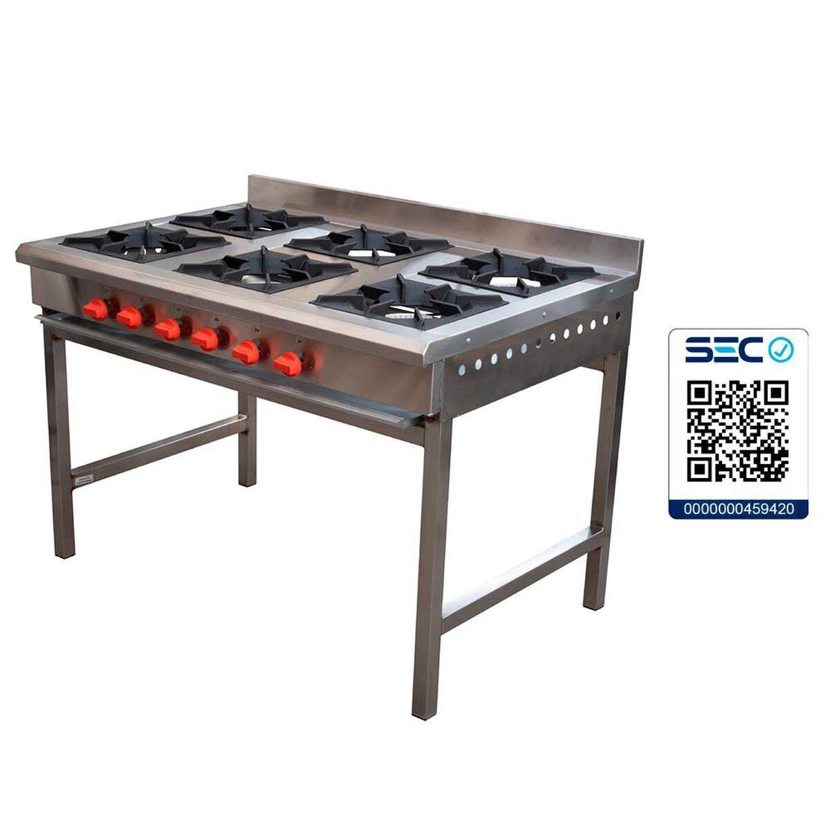 Cocina Industrial TicGas Tipo Anafe 6 Platos-2