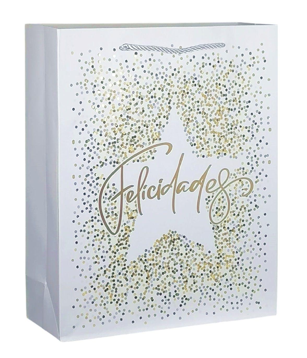 Pack 4 Bolsas De Regalo Felicidades Puntos Grandes 30x40cm-2